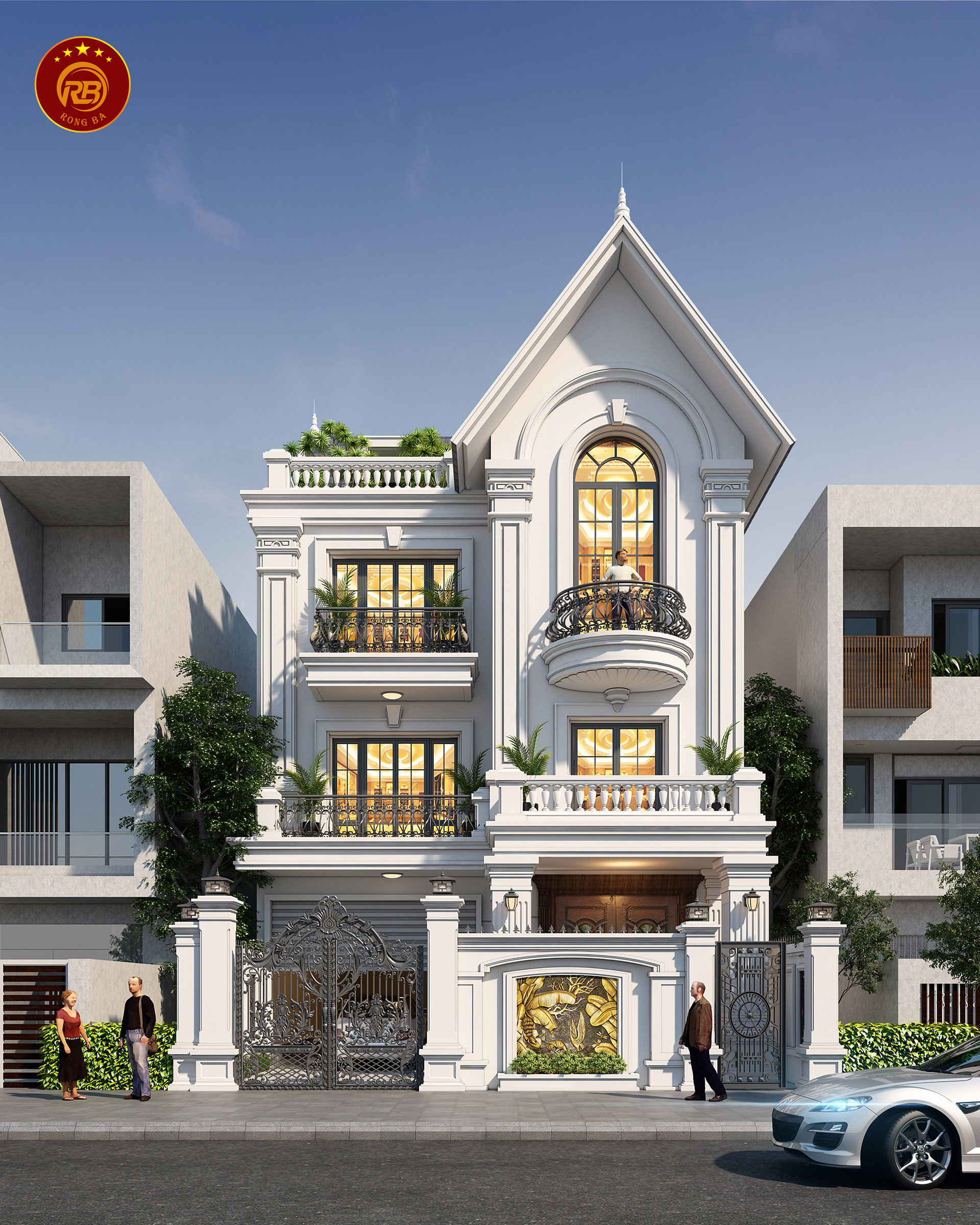biệt thự 3 tầng tân cổ điển