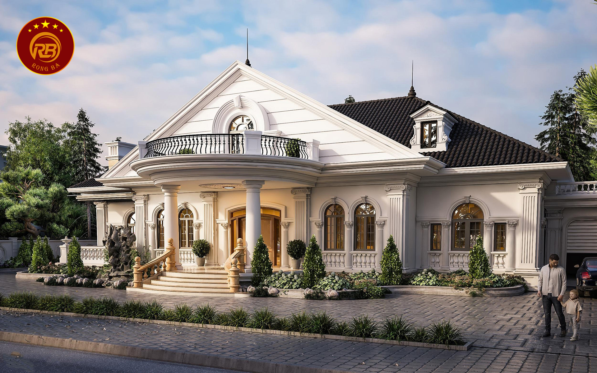 biệt thự tân cổ điển 1 tầng 1