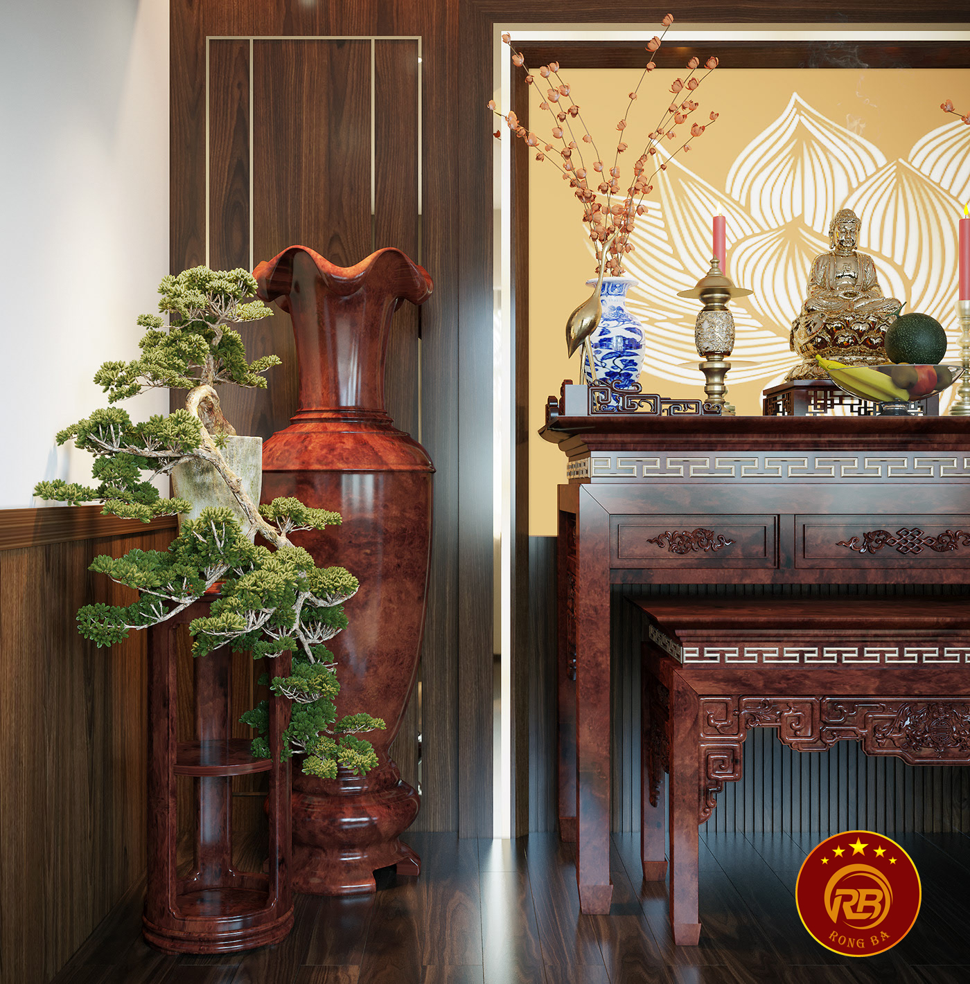 Bàn thờ gỗ muồng 4