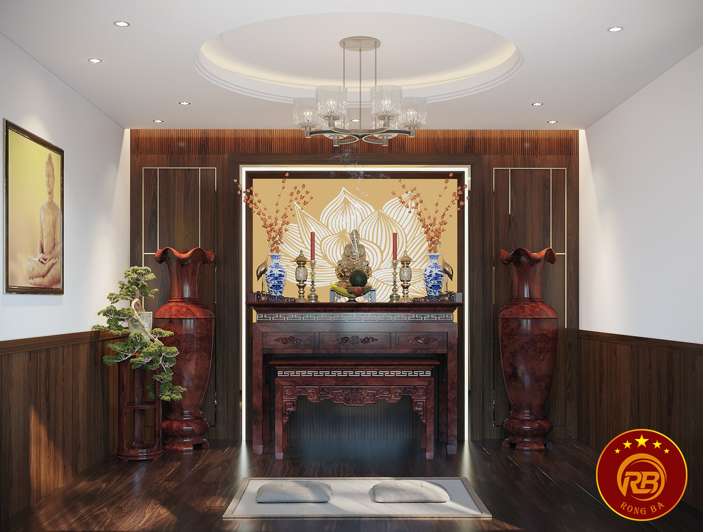 Bàn thờ gỗ muồng