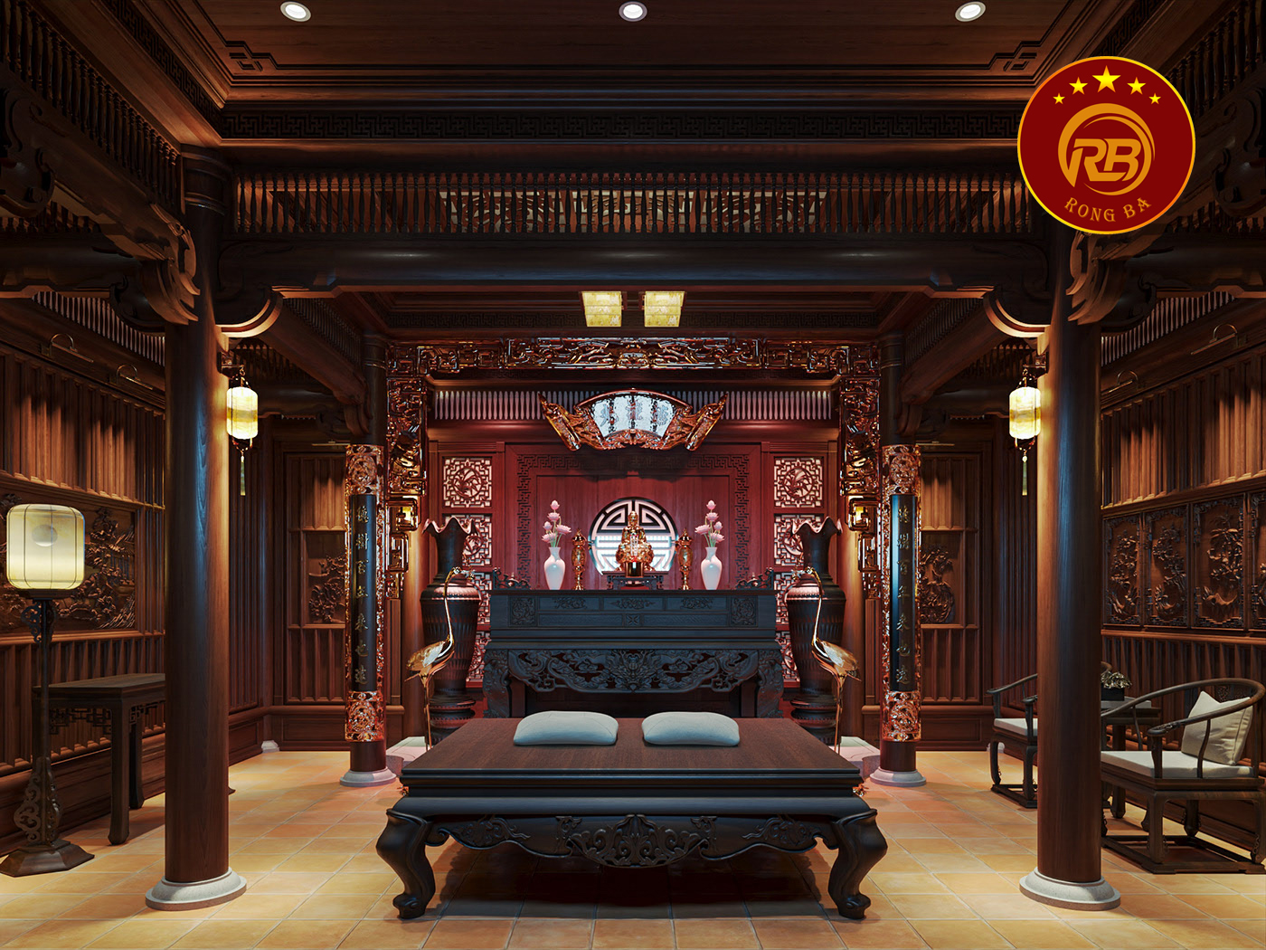 nội thất nhà thờ truyền thống việt nam 1