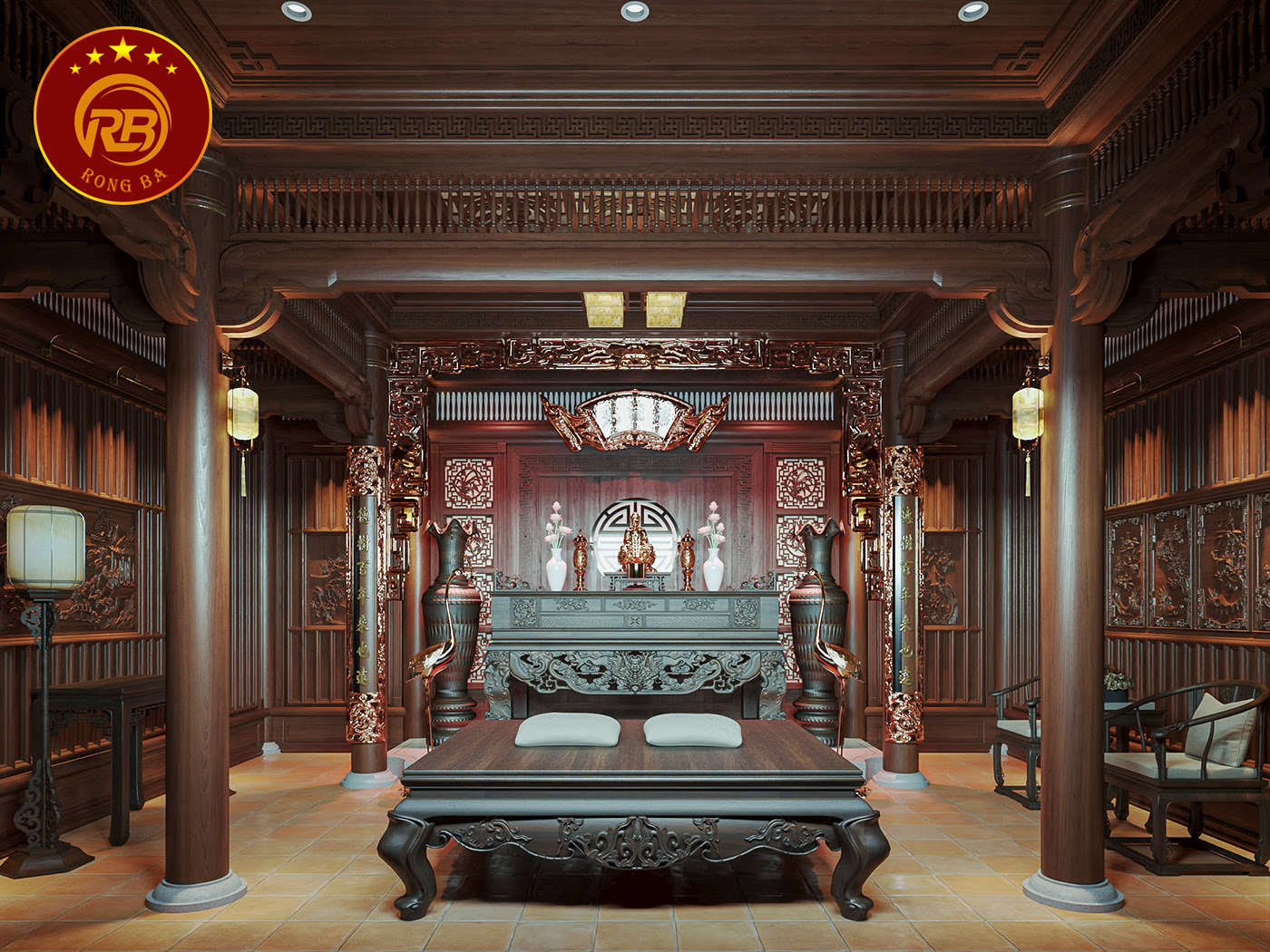 nội thất nhà thờ truyền thống việt nam