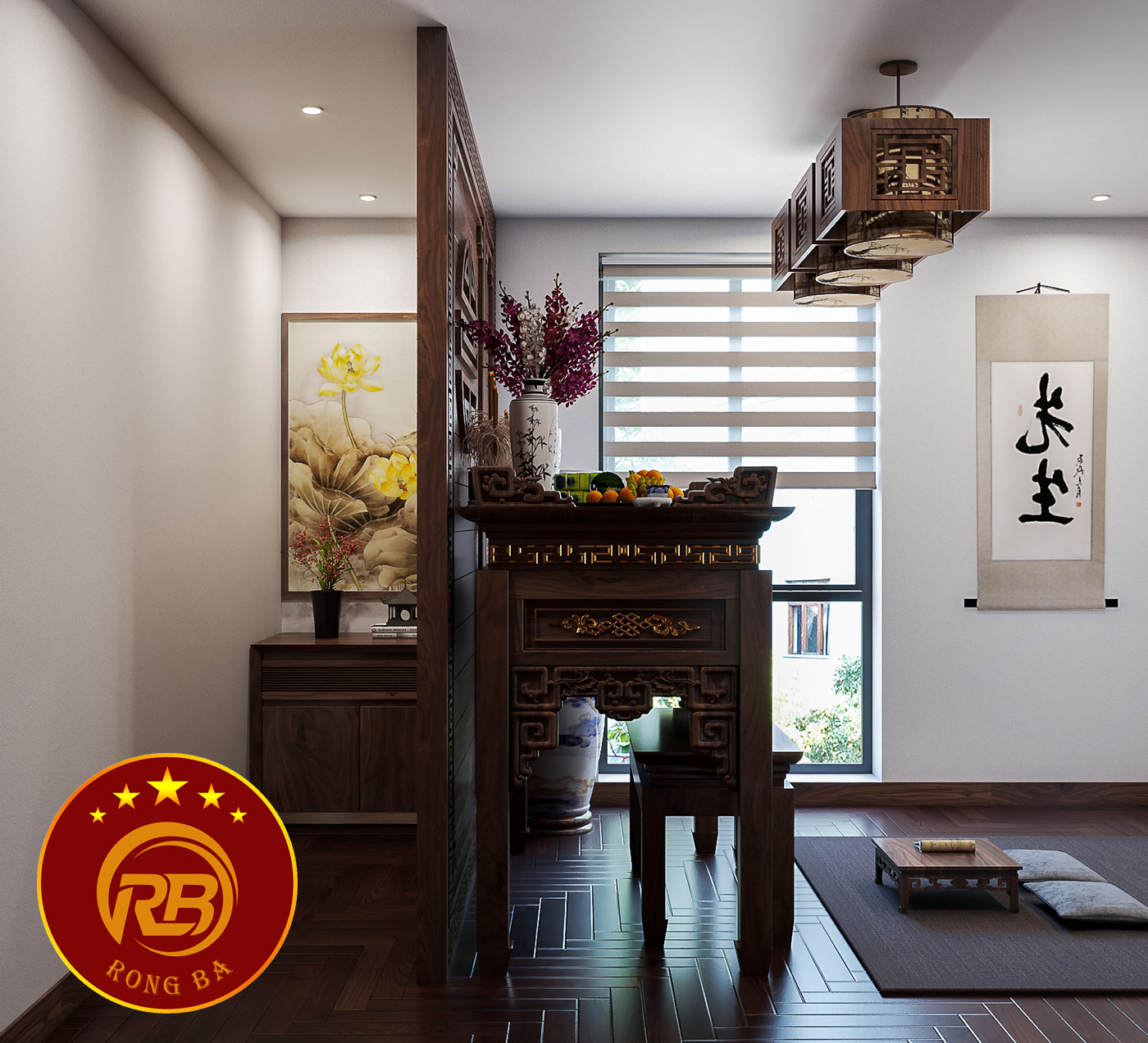 mẫu bàn thờ đẹp hiện đại 1