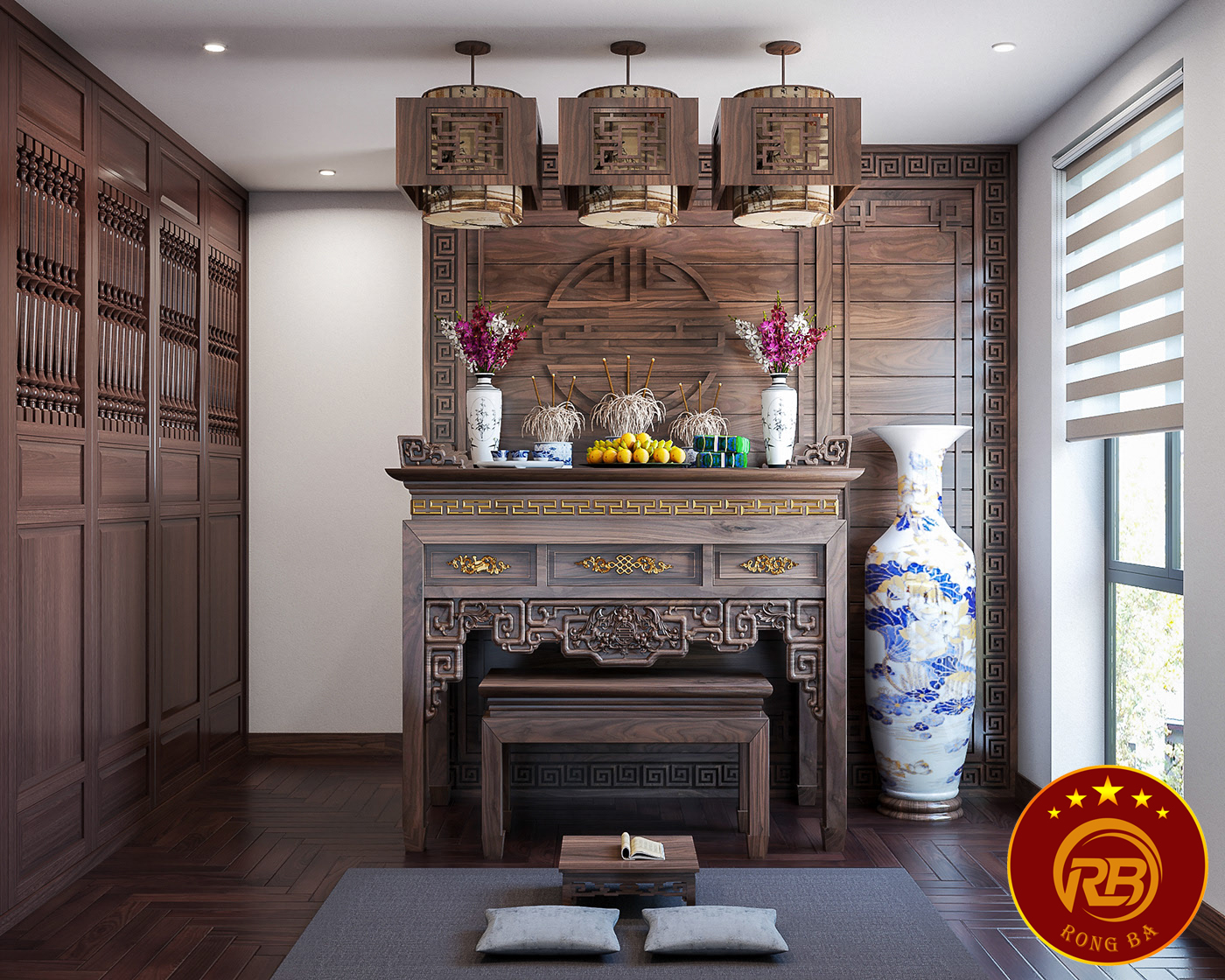mẫu bàn thờ đẹp hiện đại