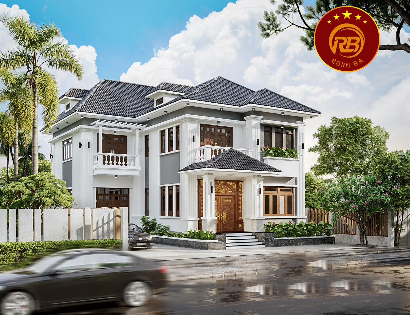mẫu biệt thự 2 tầng 1