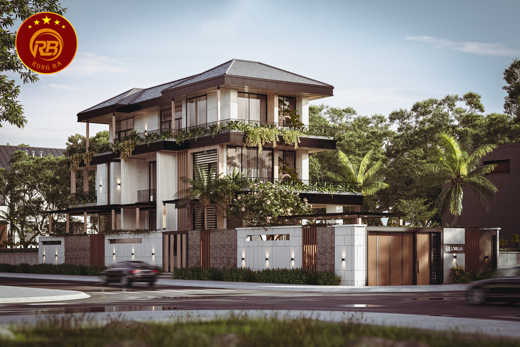 mẫu biệt thự đẹp 3 tầng 2