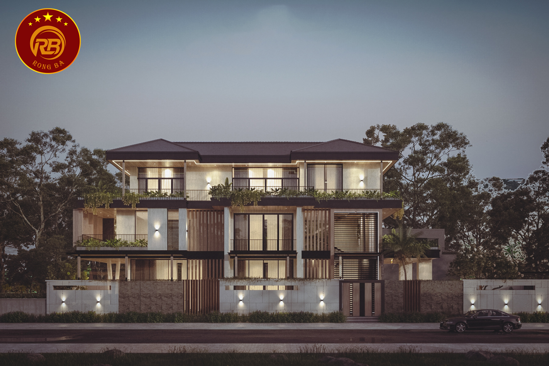 mẫu biệt thự đẹp 3 tầng 4