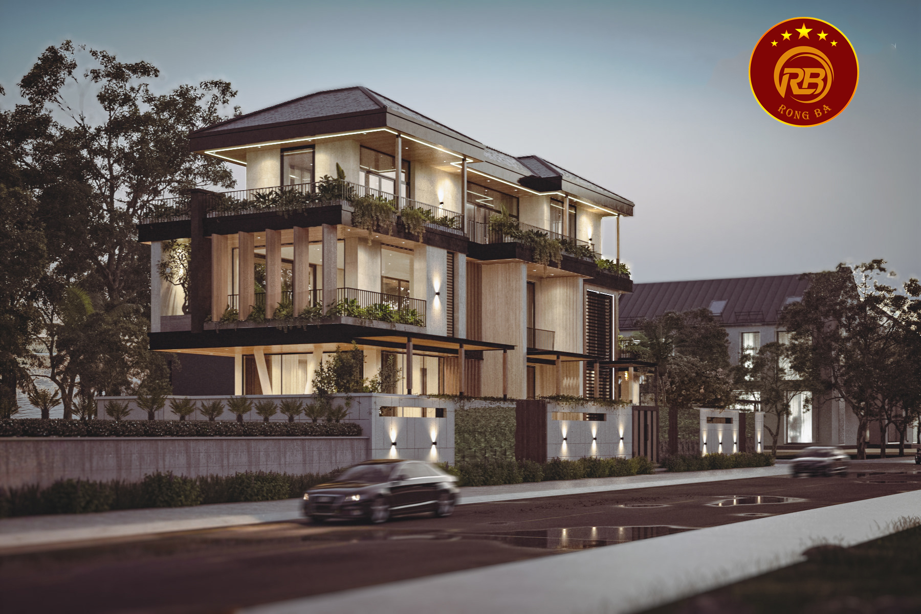 mẫu biệt thự đẹp 3 tầng 6