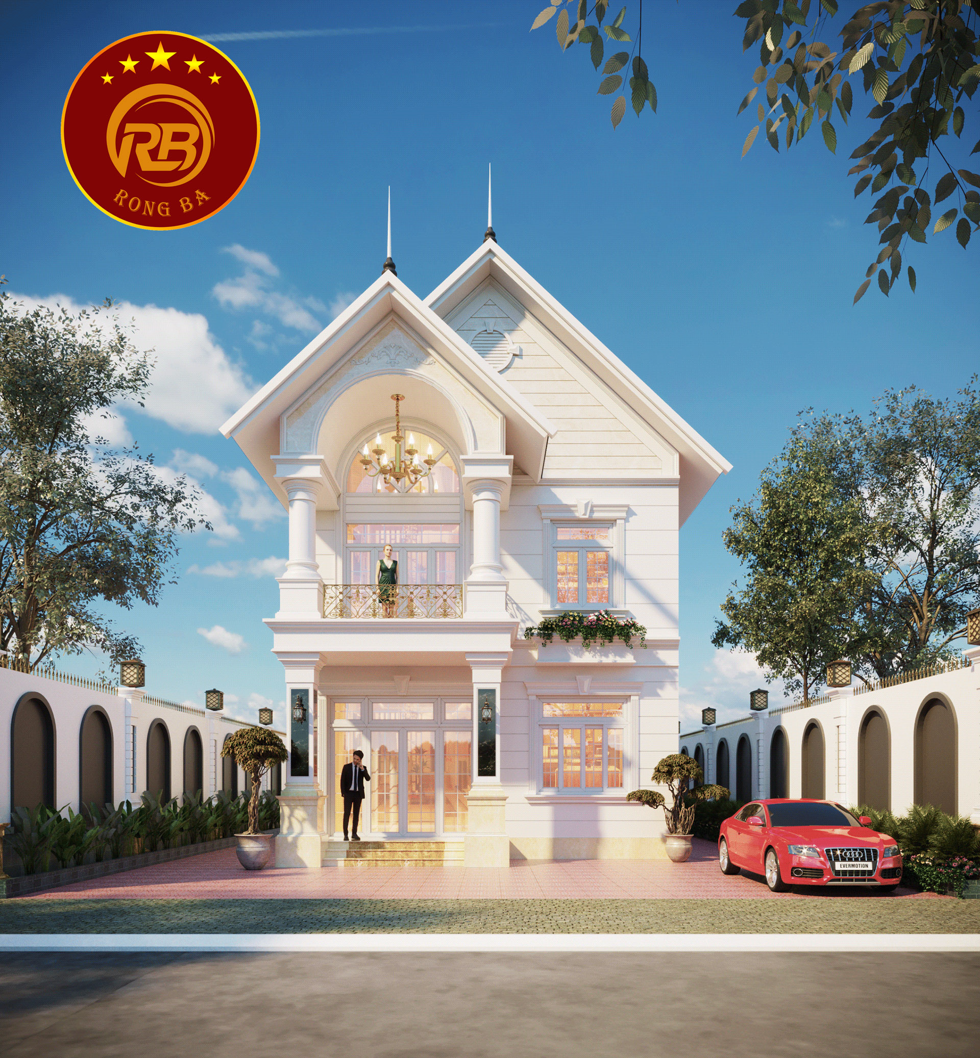 mẫu nhà biệt thự 2 tầng 2