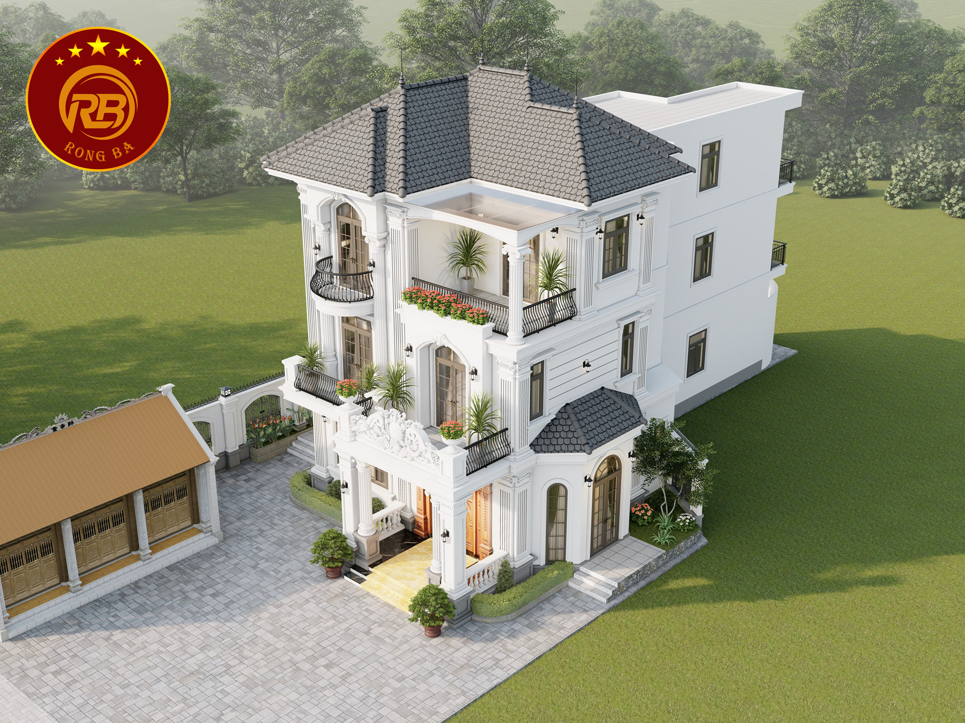 nhà 3 tầng tân cổ điển 2