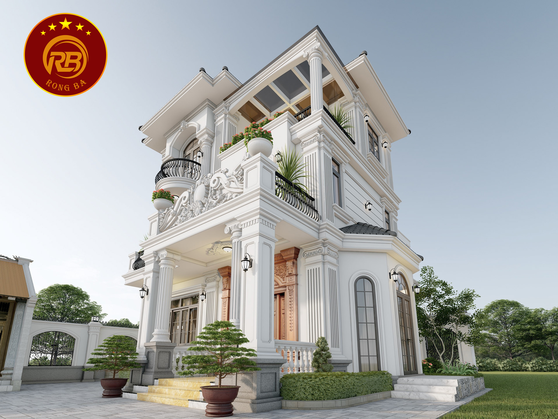 nhà 3 tầng tân cổ điển 4
