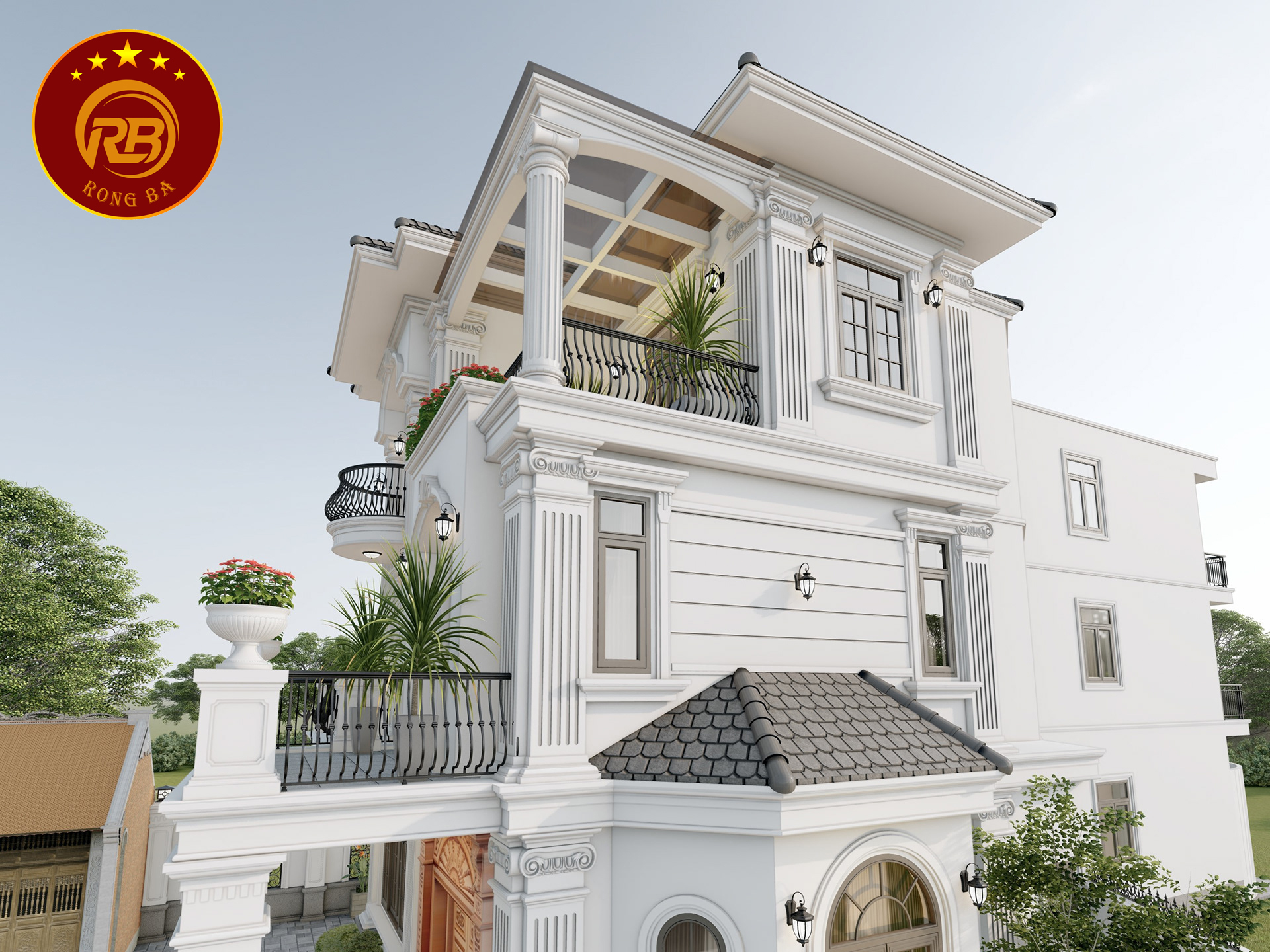 nhà 3 tầng tân cổ điển 5