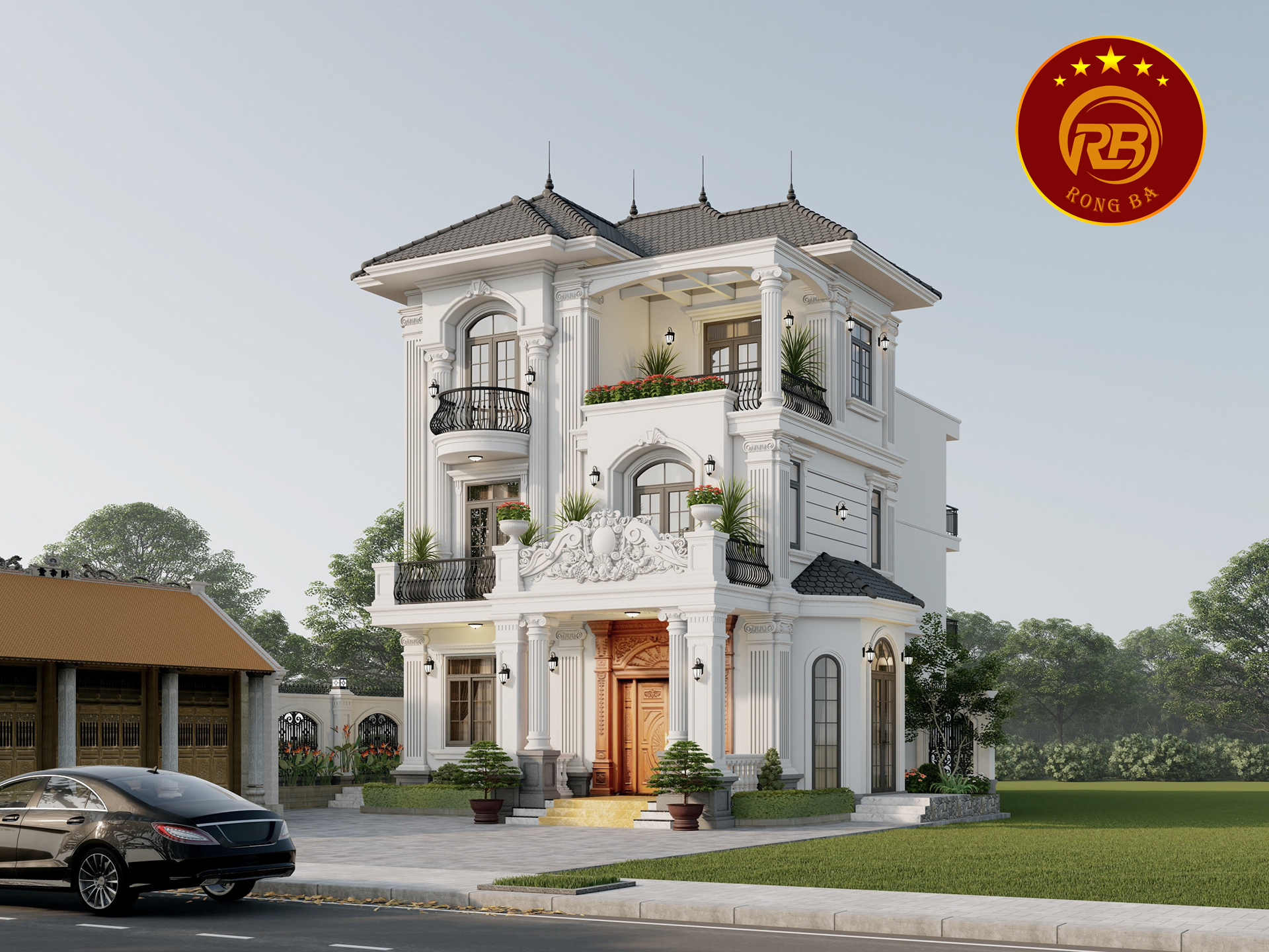 nhà 3 tầng tân cổ điển