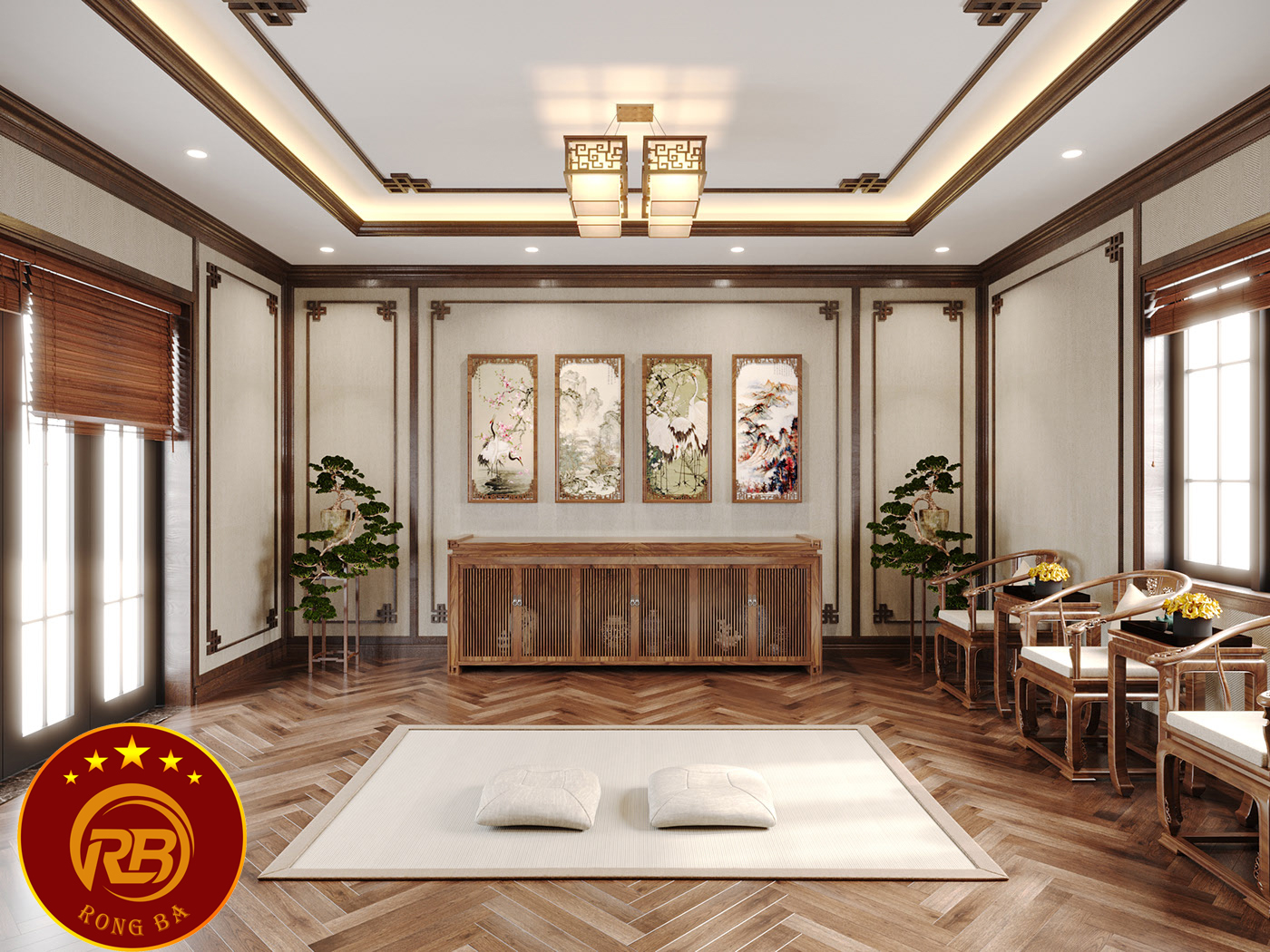 nội thất phòng thờ biệt thự 4