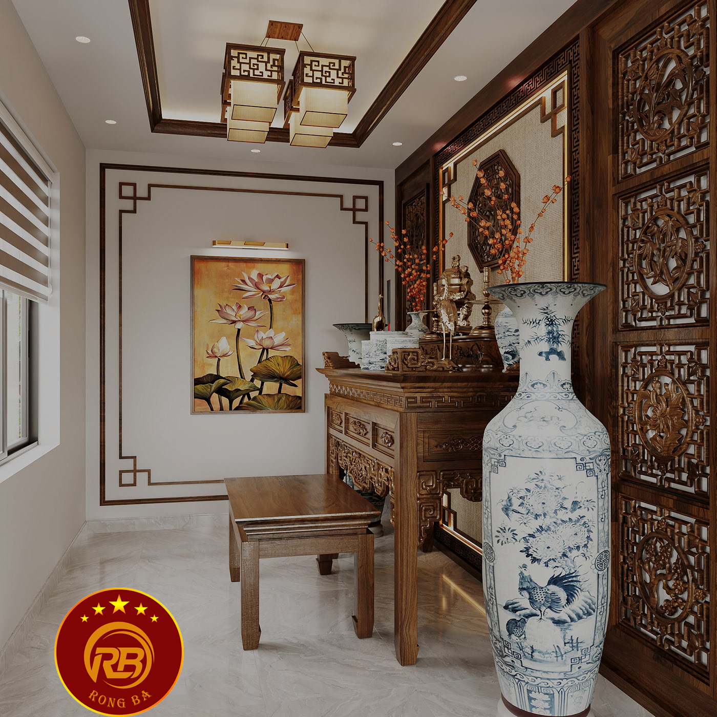 nội thất phòng thờ biệt thự 5