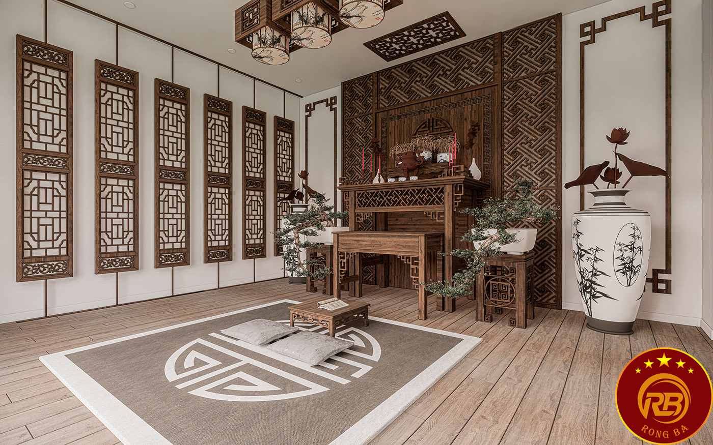 nội thất phòng thờ đơn giản 2