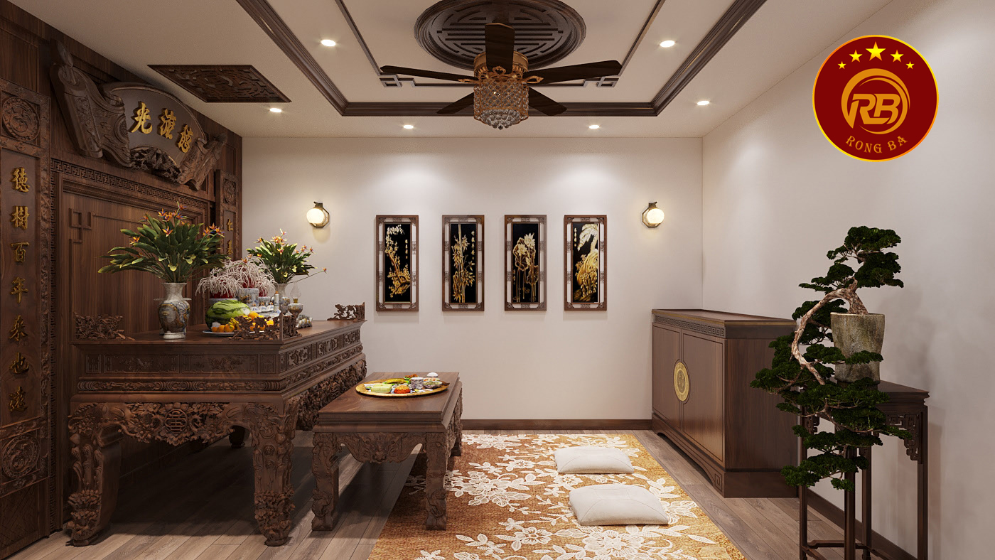 nội thất phòng thờ hậu giang 2