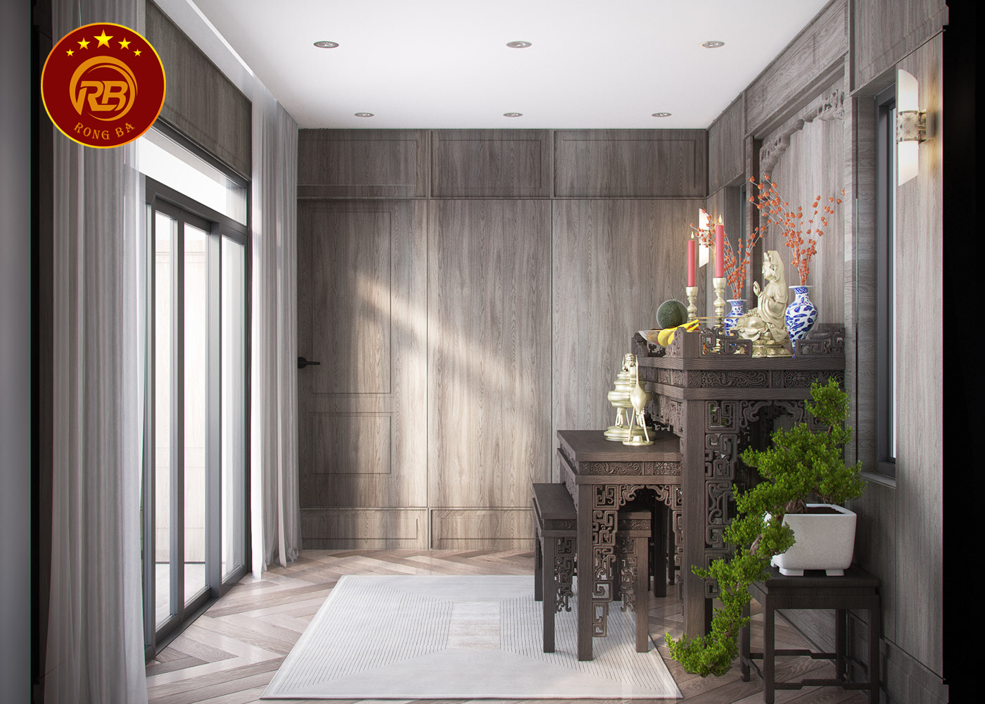 nội thất phòng thờ long an 1