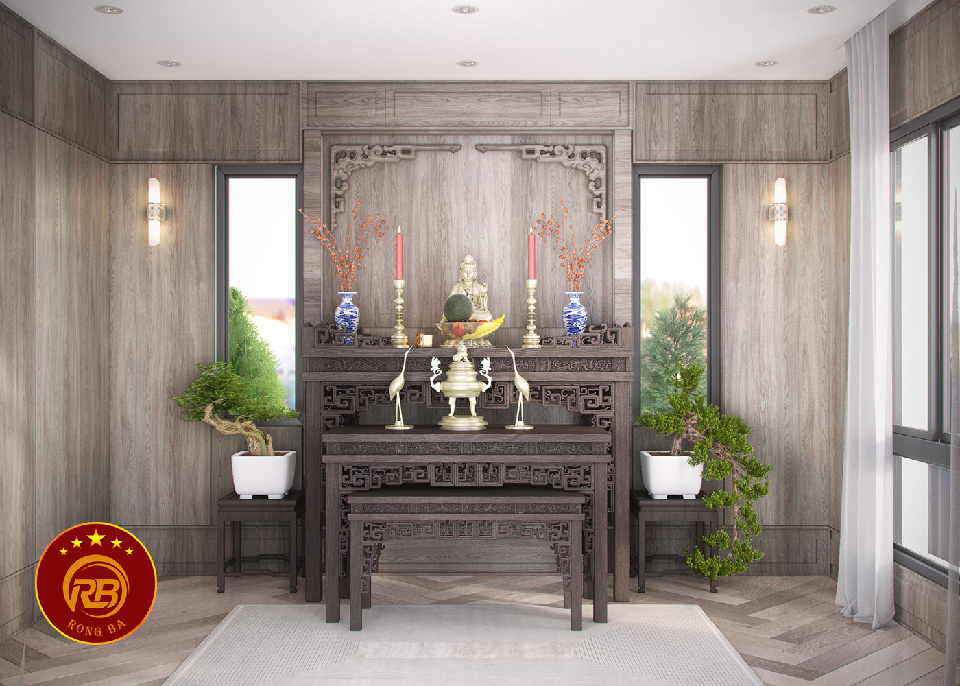 nội thất phòng thờ long an