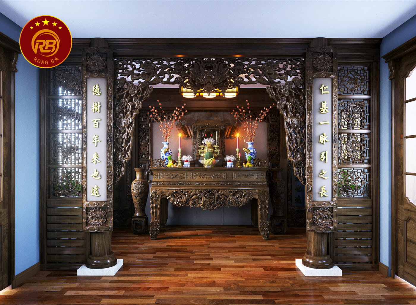 nội thất phòng thờ ninh bình 1