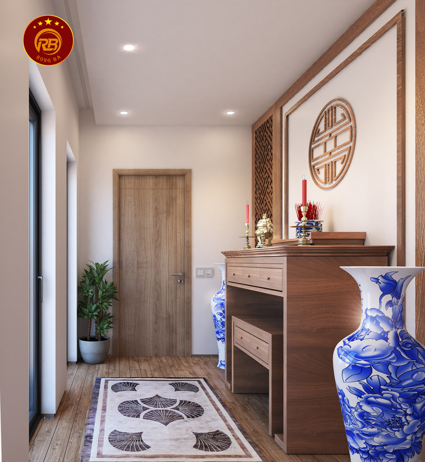 nội thất phòng thờ thái bình 2