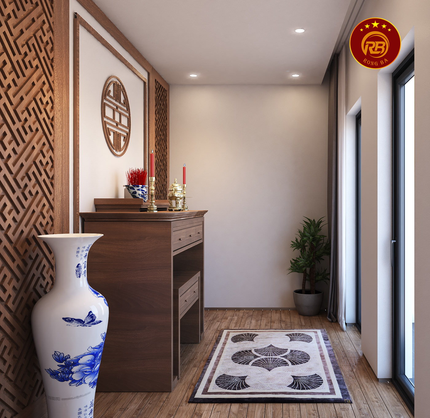 nội thất phòng thờ thái bình 3
