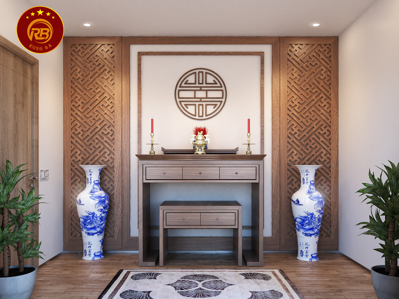 nội thất phòng thờ thái bình