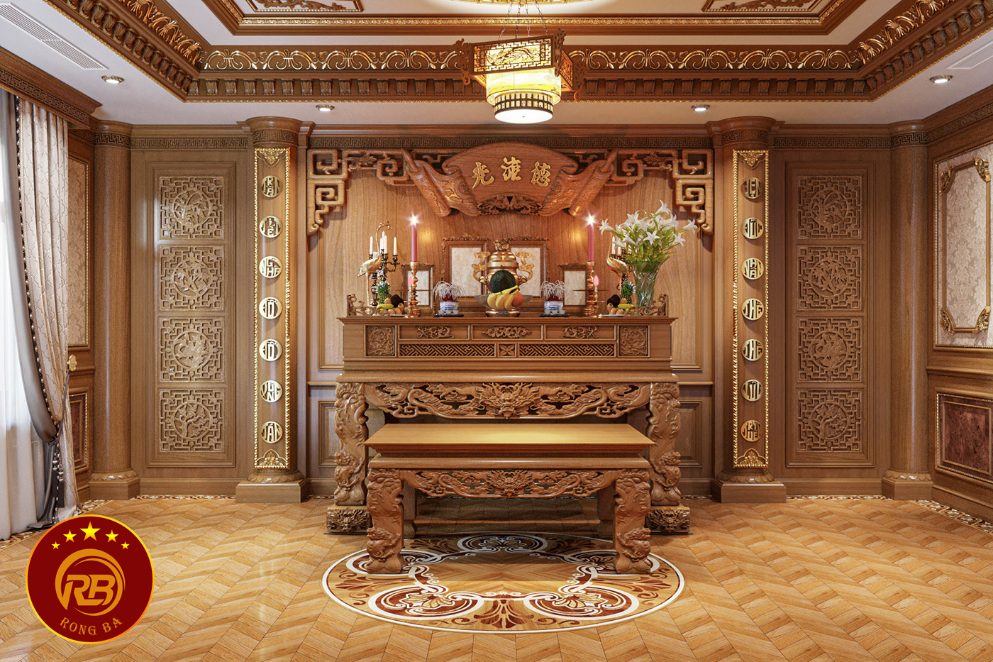 nội thất phòng thờ tuyên quang