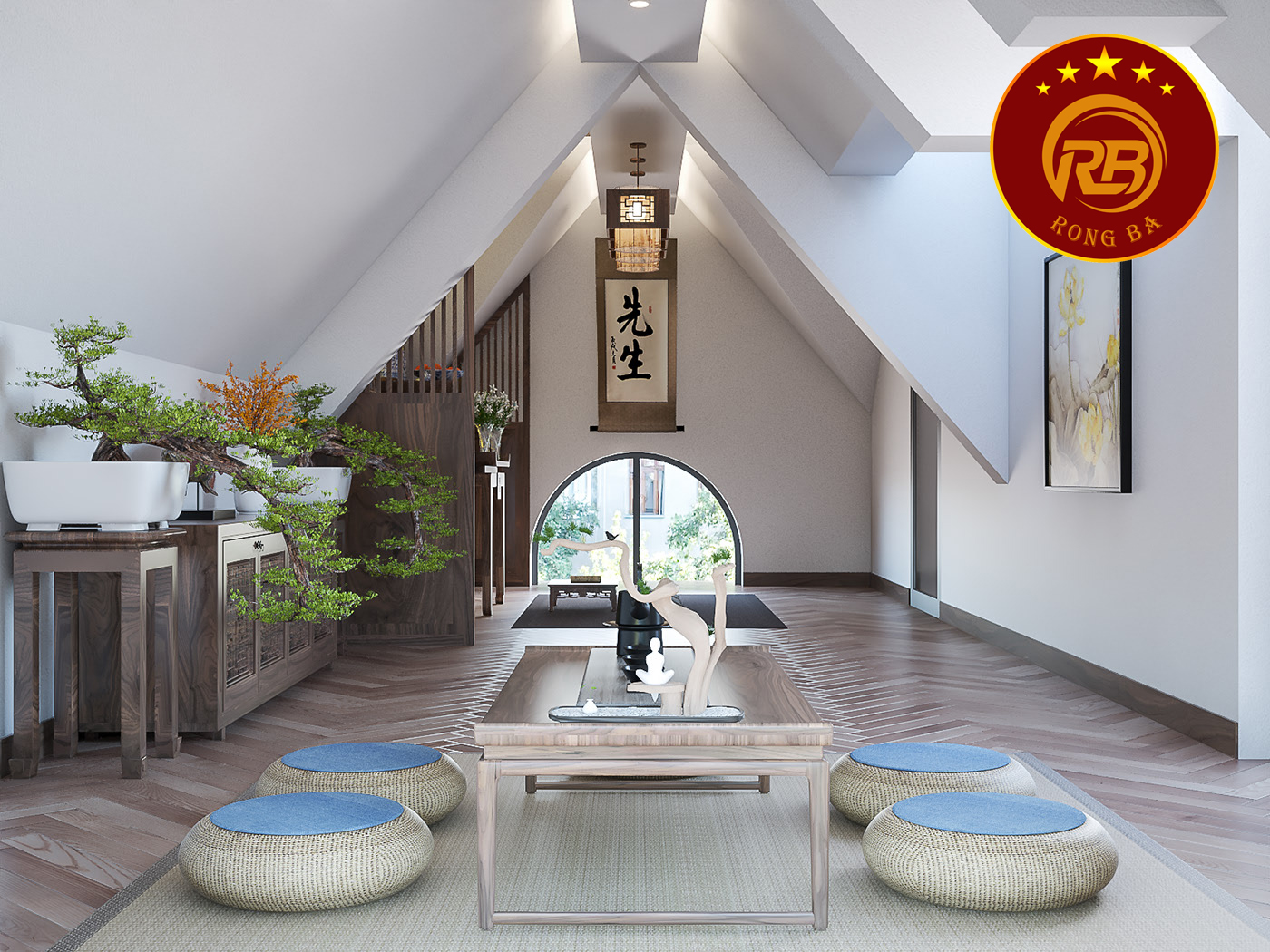 phòng thờ gỗ óc chó 3