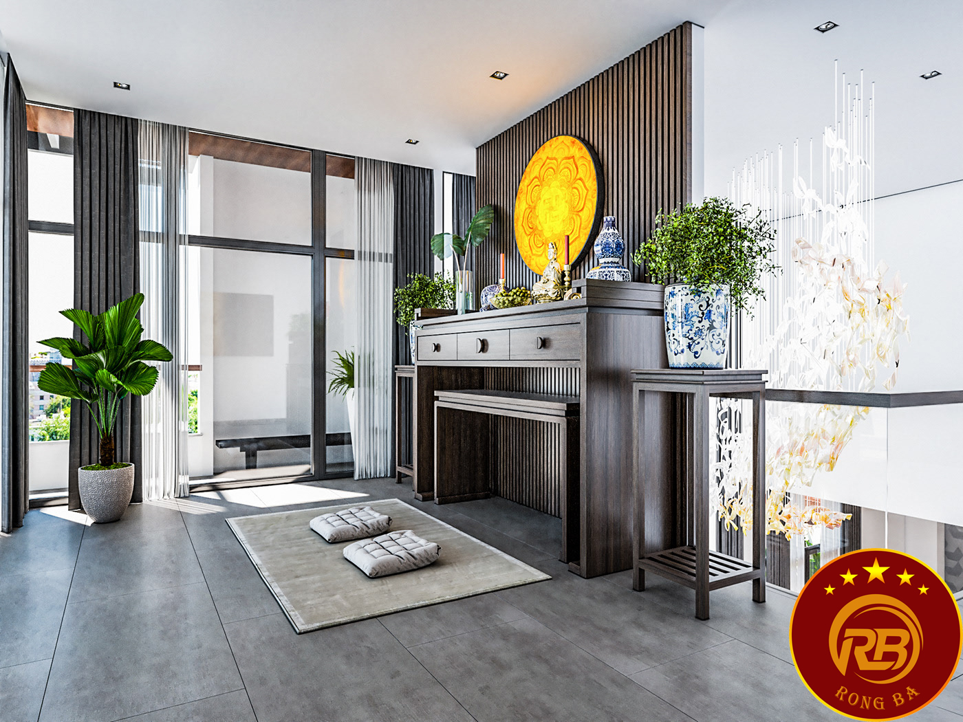 phòng thờ phong cách hiện đại 1