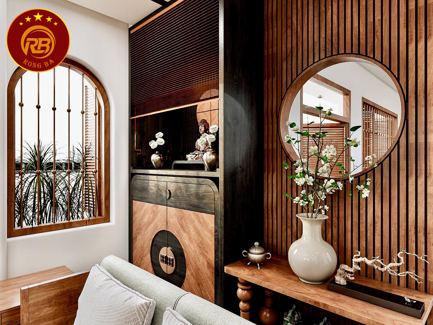 thi công phòng thờ tại bình thuận 3