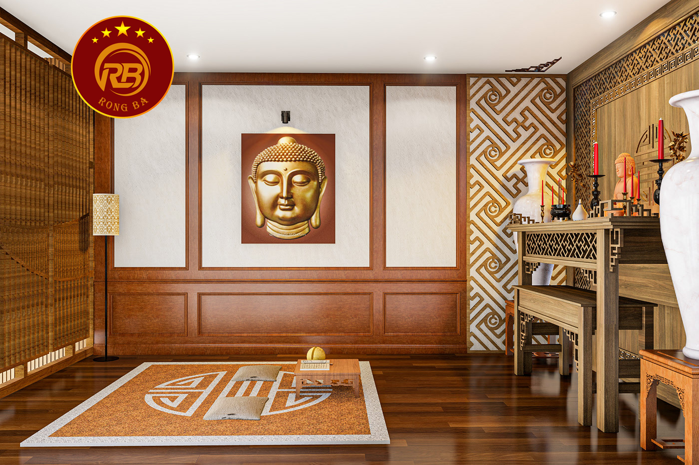 thi công phòng thờ tại bình thuận 6