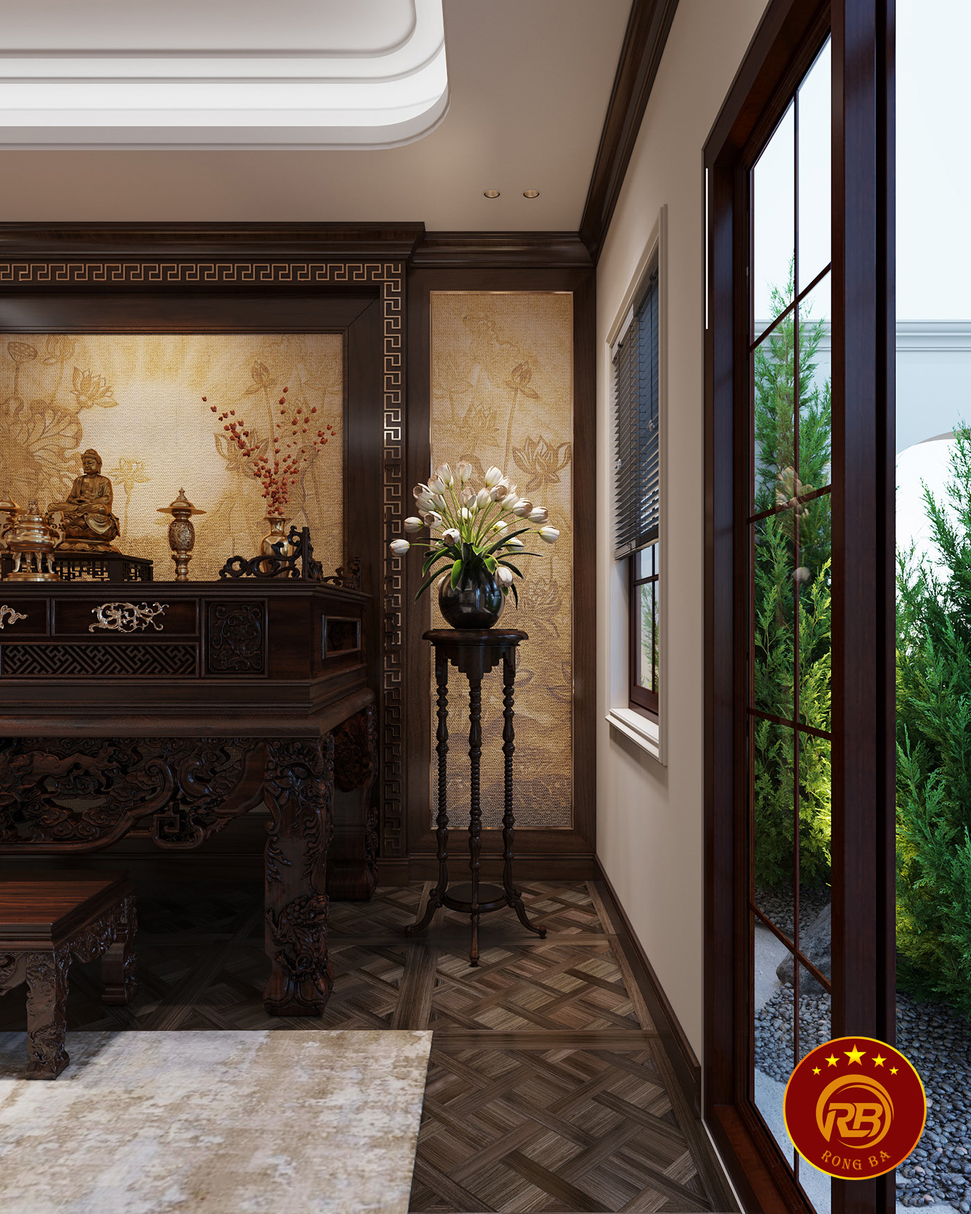 thi công phòng thờ tại cà mau