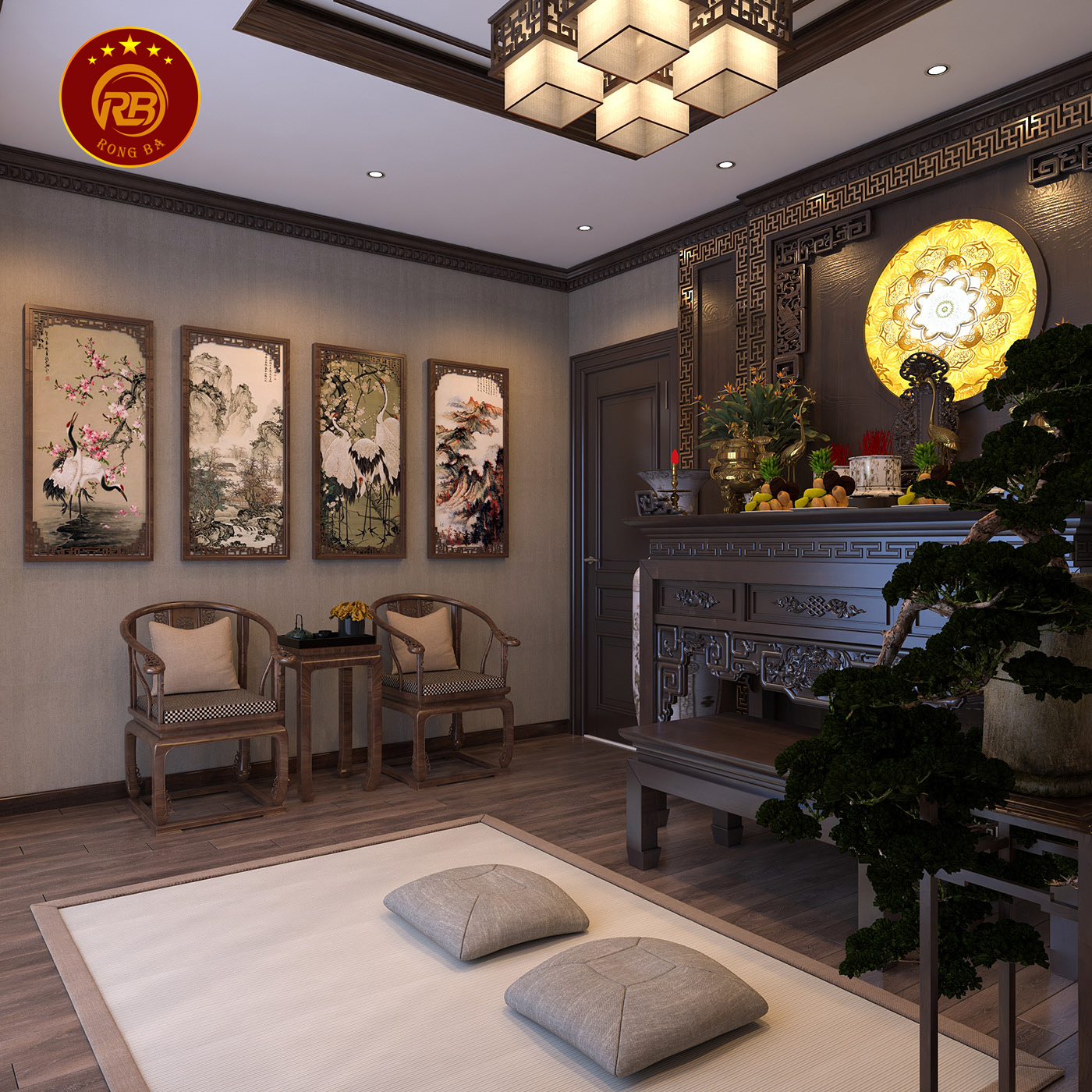thi công phòng thờ tại đắk nông 1