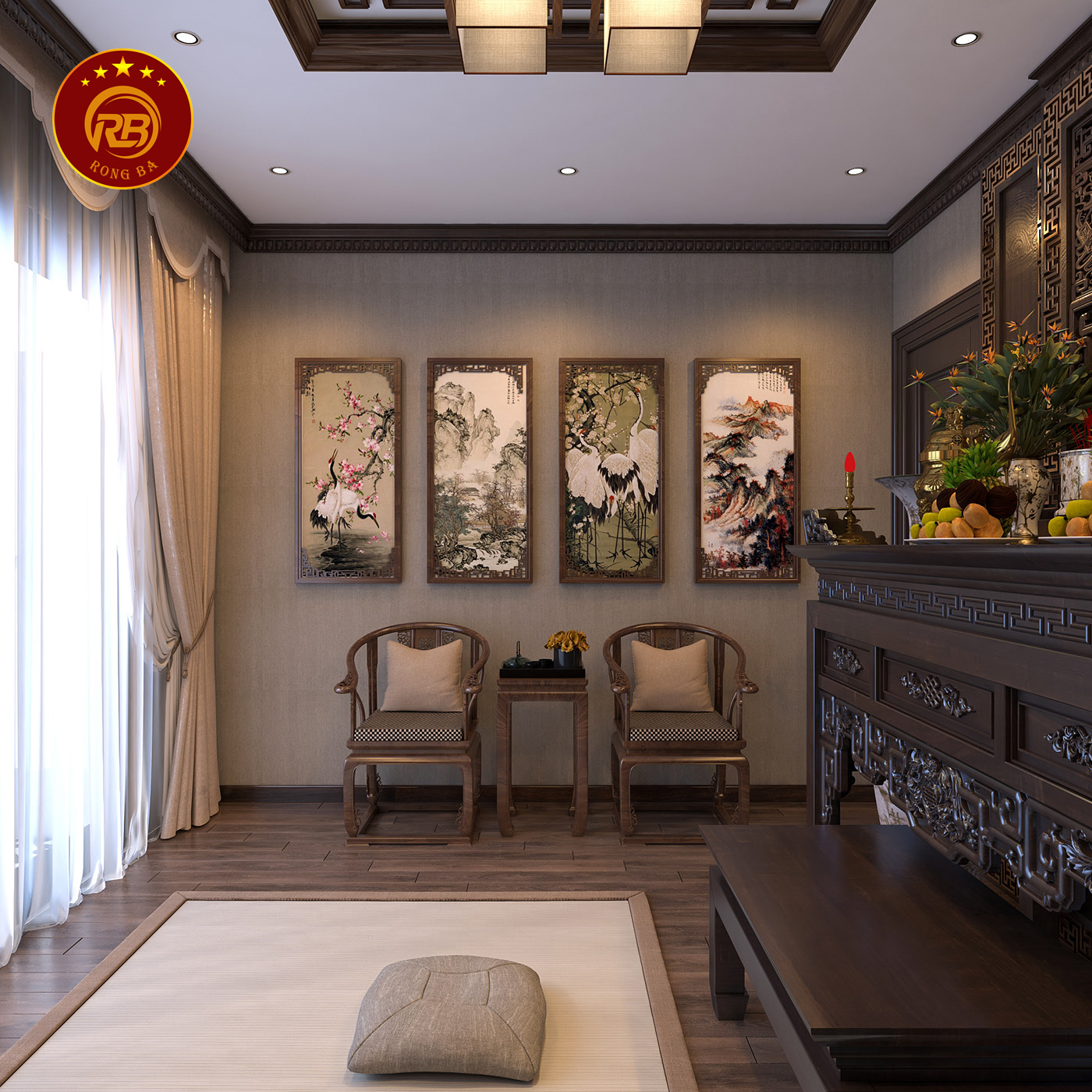 thi công phòng thờ tại đắk nông 2