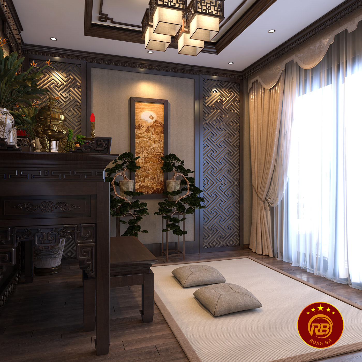 thi công phòng thờ tại đắk nông 4