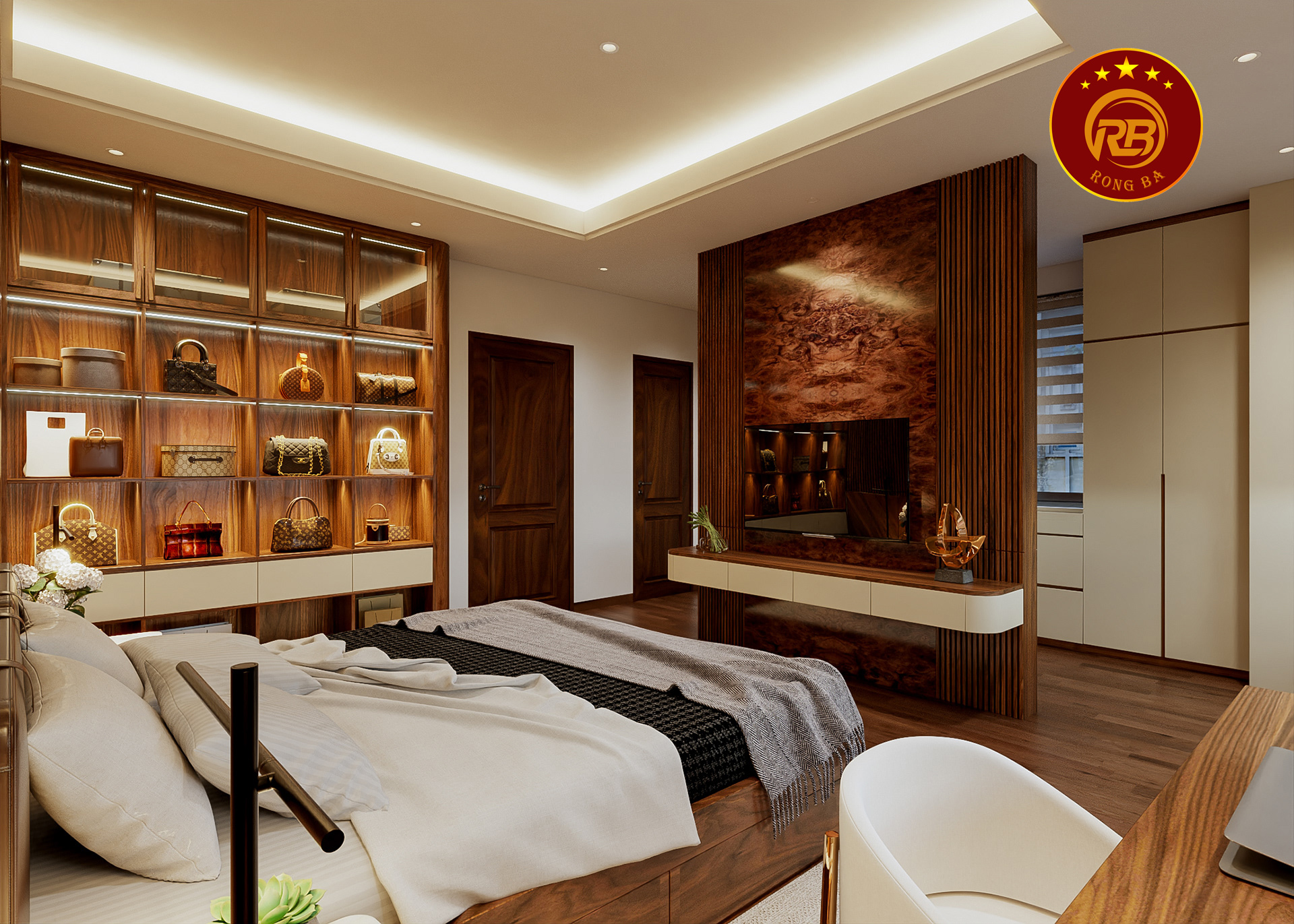 thiết kế nội thất phòng ngủ biệt thự 1
