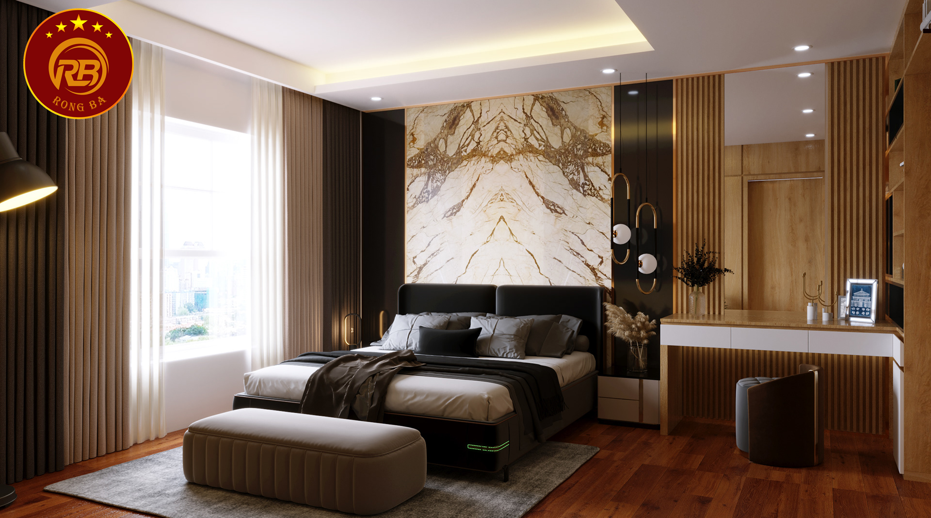 thiết kế nội thất phòng ngủ biệt thự 2