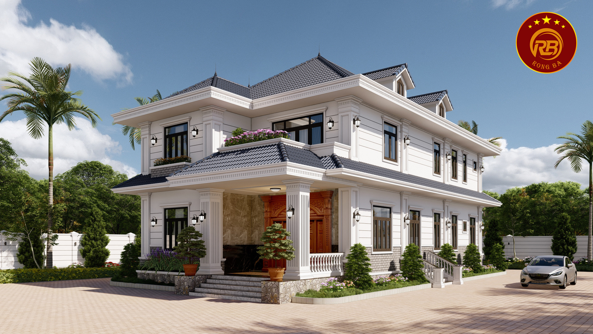 biệt thự 2 tầng tân cổ điển