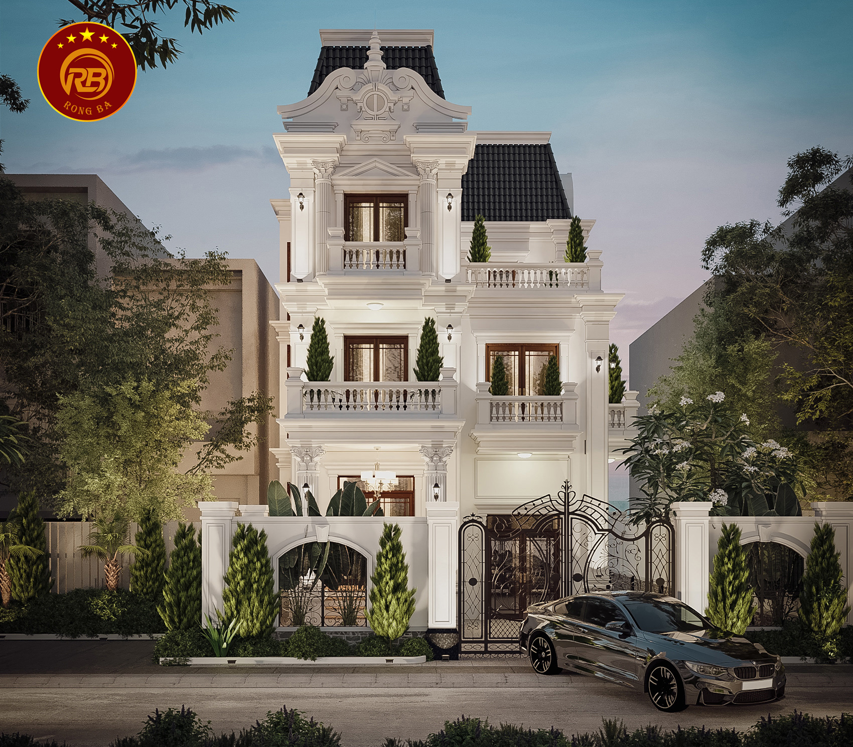 biệt thự tân cổ điển 3 tầng