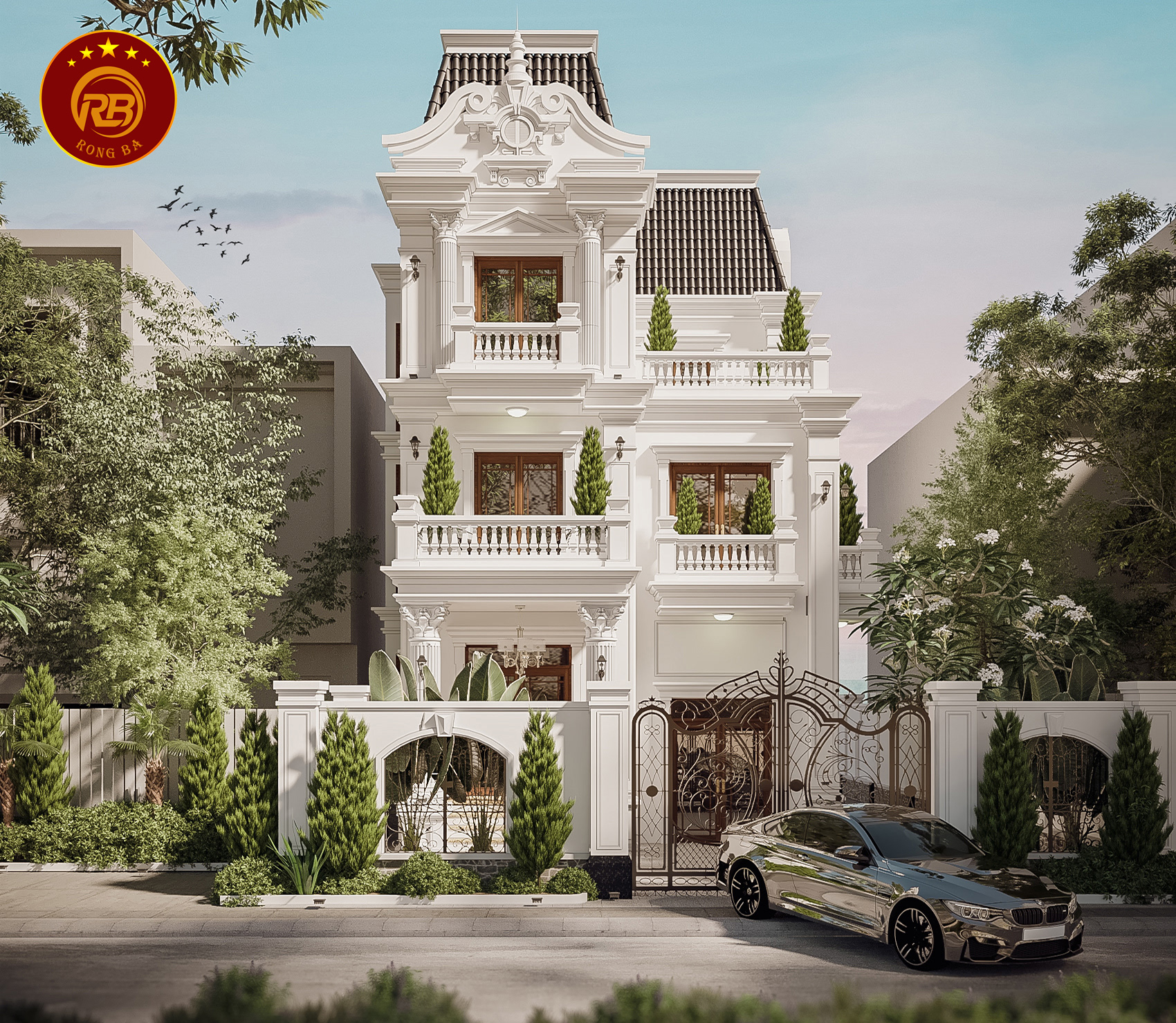 biệt thự tân cổ điển 3 tầng 2
