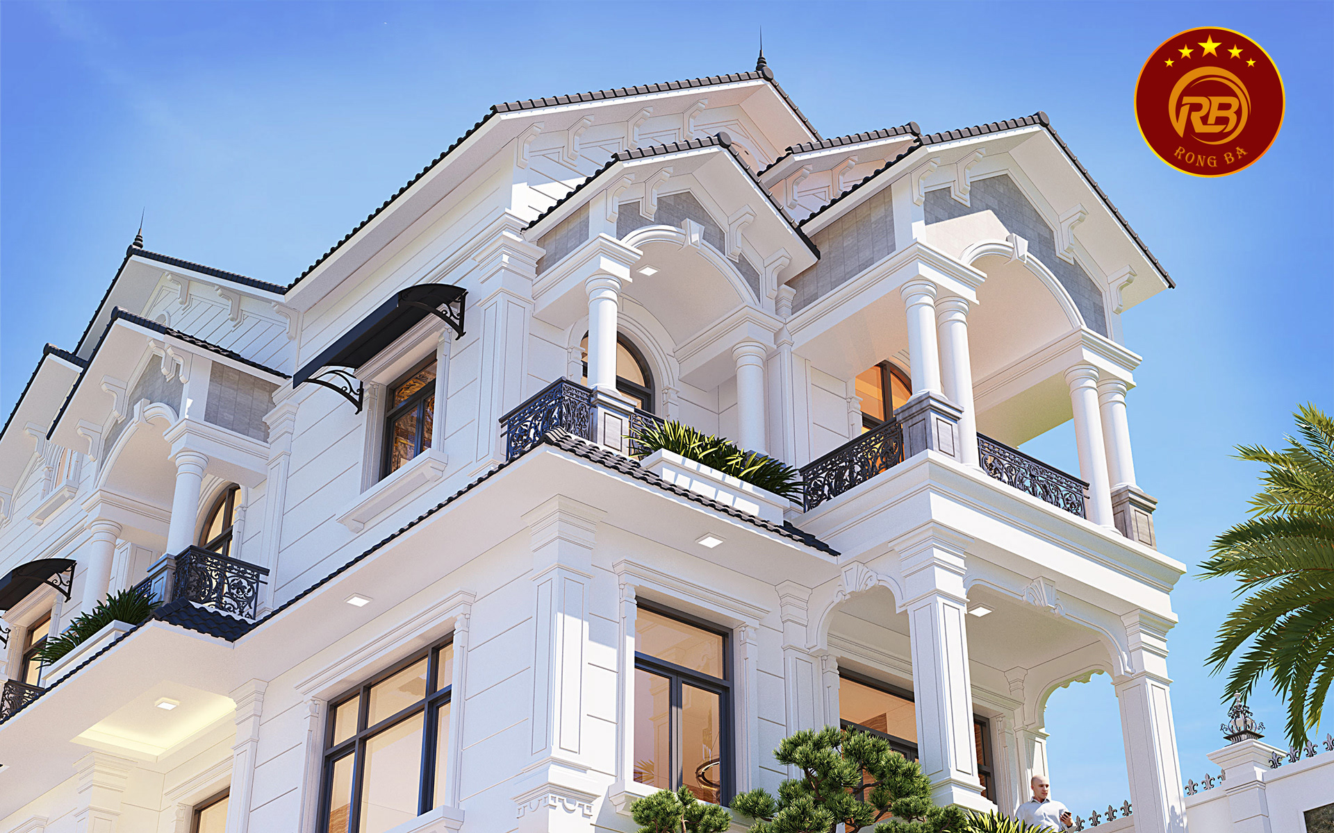 Thiết kế biệt thự 2 tầng đẹp thoáng đãng tiện nghi thoải mái 10