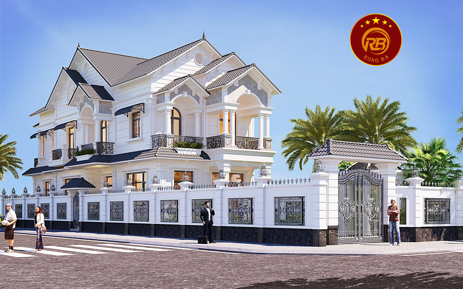 Thiết kế biệt thự 2 tầng đẹp thoáng đãng tiện nghi thoải mái 4