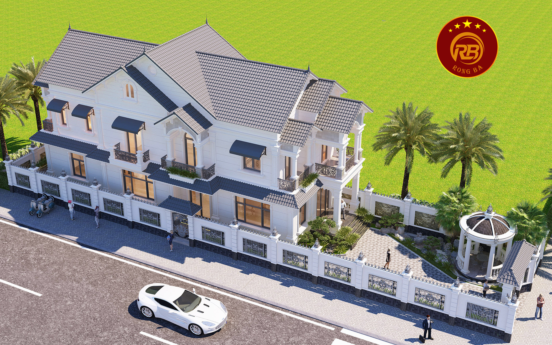 Thiết kế biệt thự 2 tầng đẹp thoáng đãng tiện nghi thoải mái 6