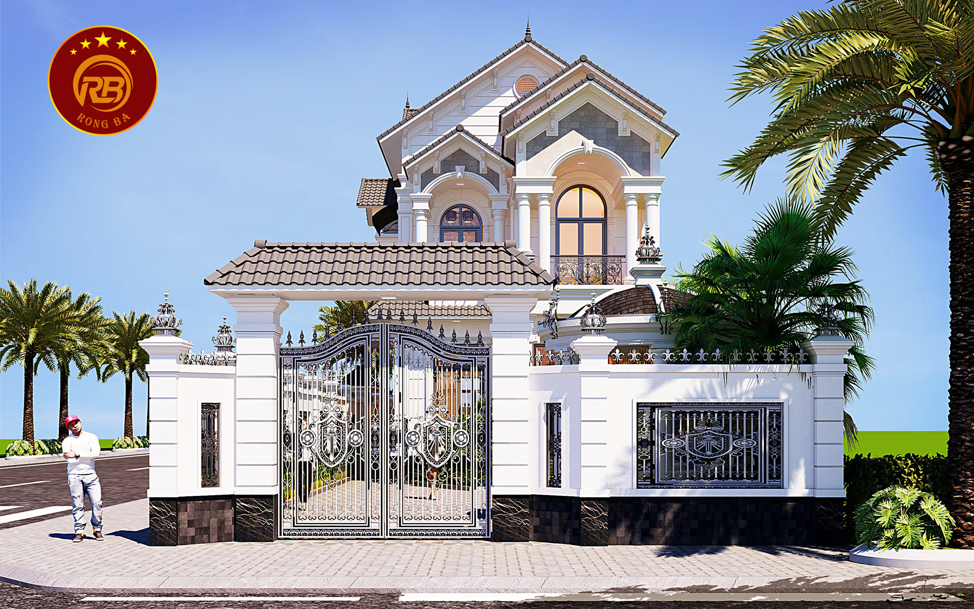 Thiết kế biệt thự 2 tầng đẹp thoáng đãng tiện nghi thoải mái 7