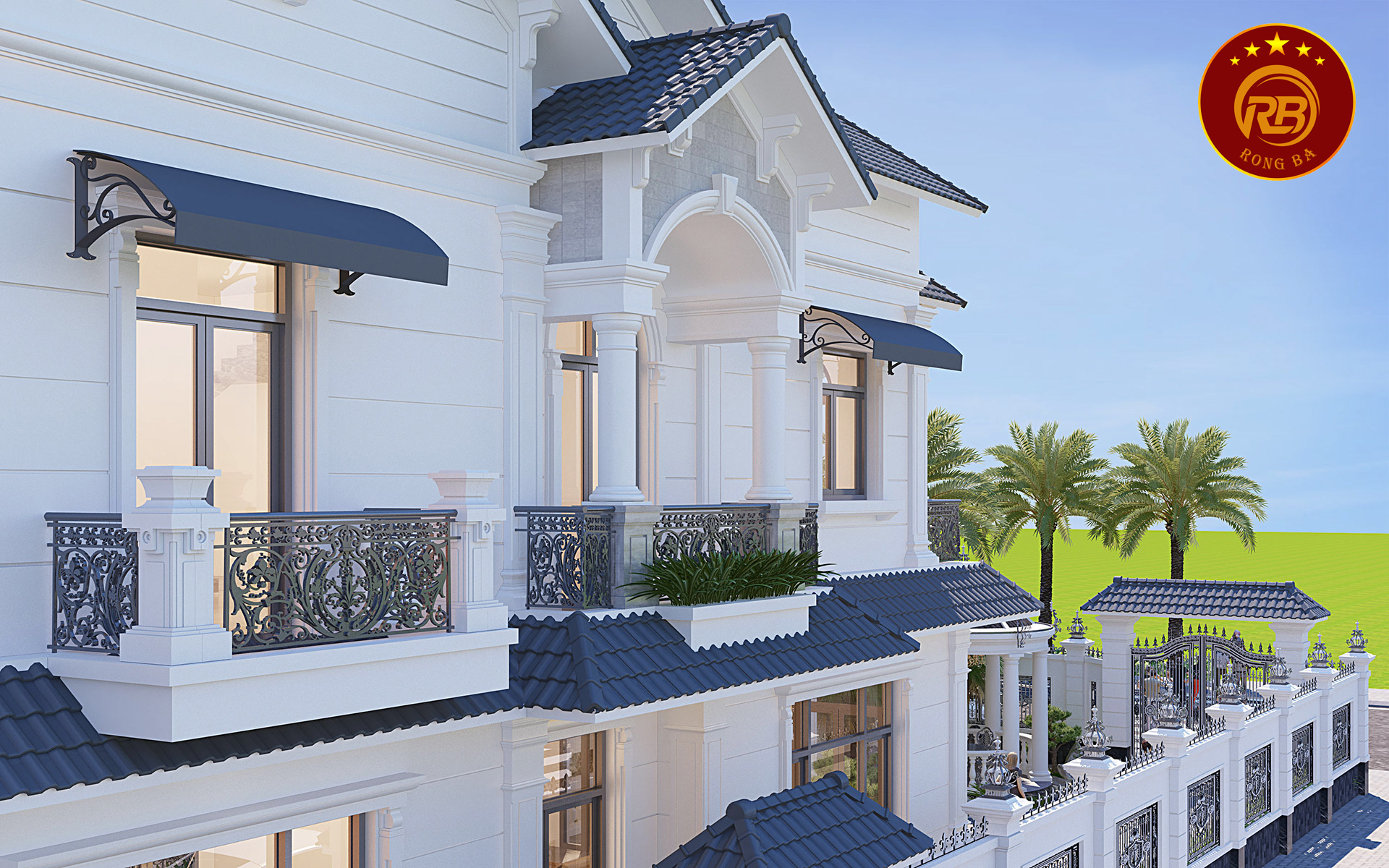 Thiết kế biệt thự 2 tầng đẹp thoáng đãng tiện nghi thoải mái 9