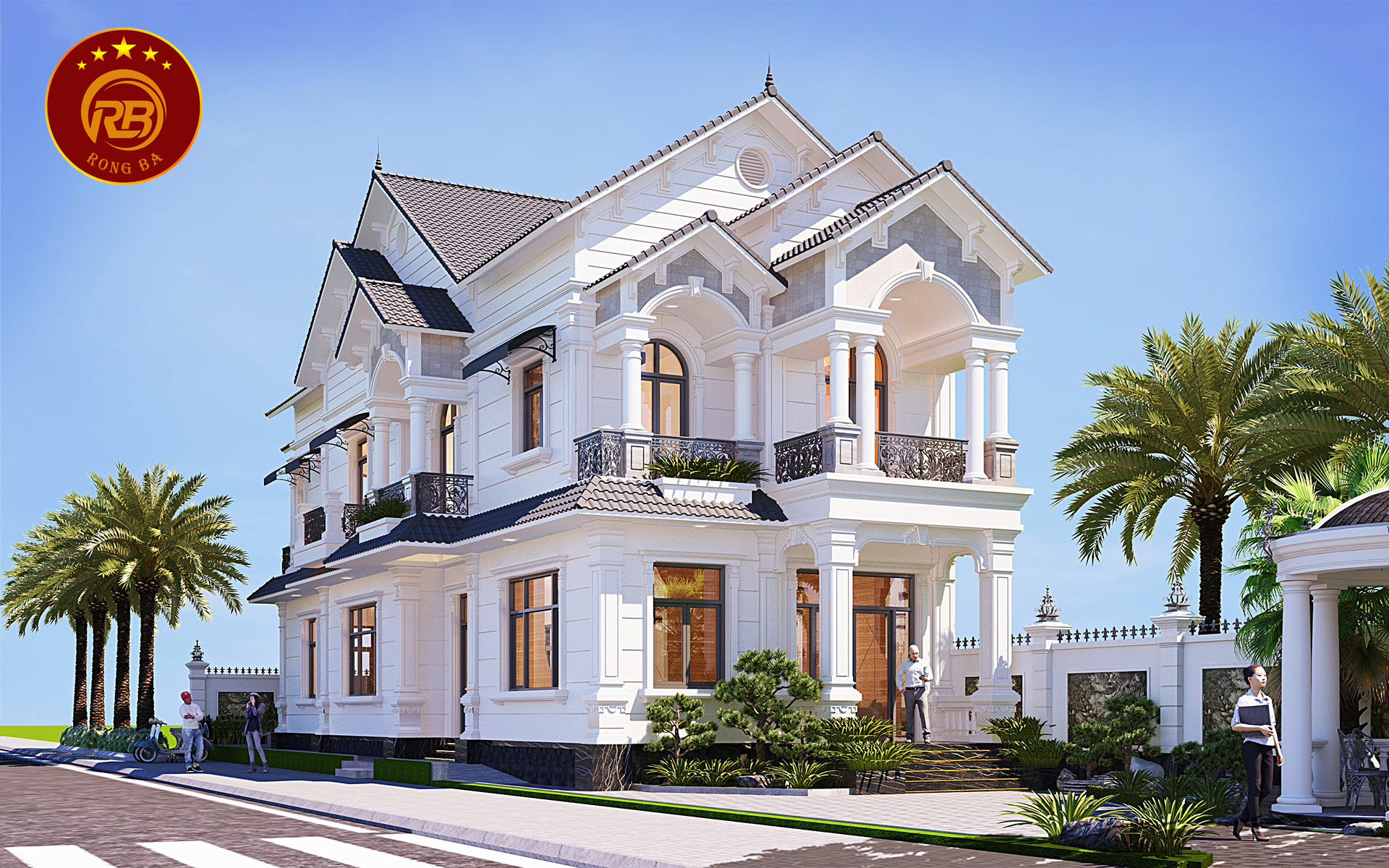 Thiết kế biệt thự 2 tầng đẹp thoáng đãng tiện nghi thoải mái