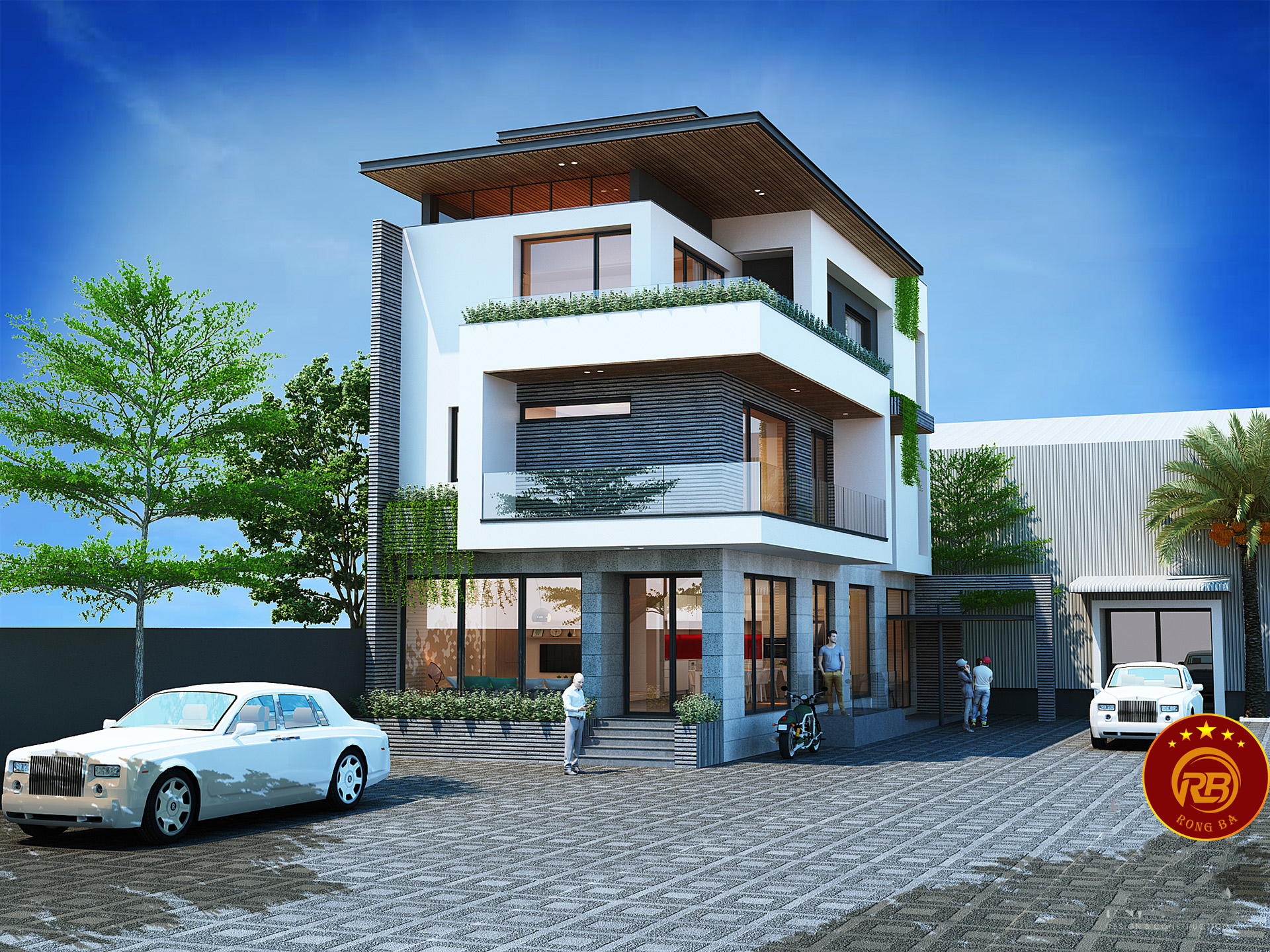 biệt thự 3 tầng 4
