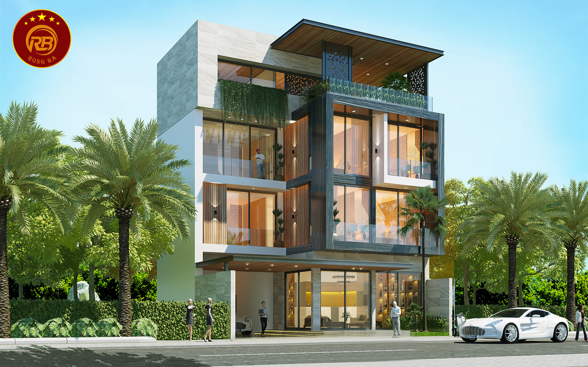 biệt thự 3 tầng hiện đại