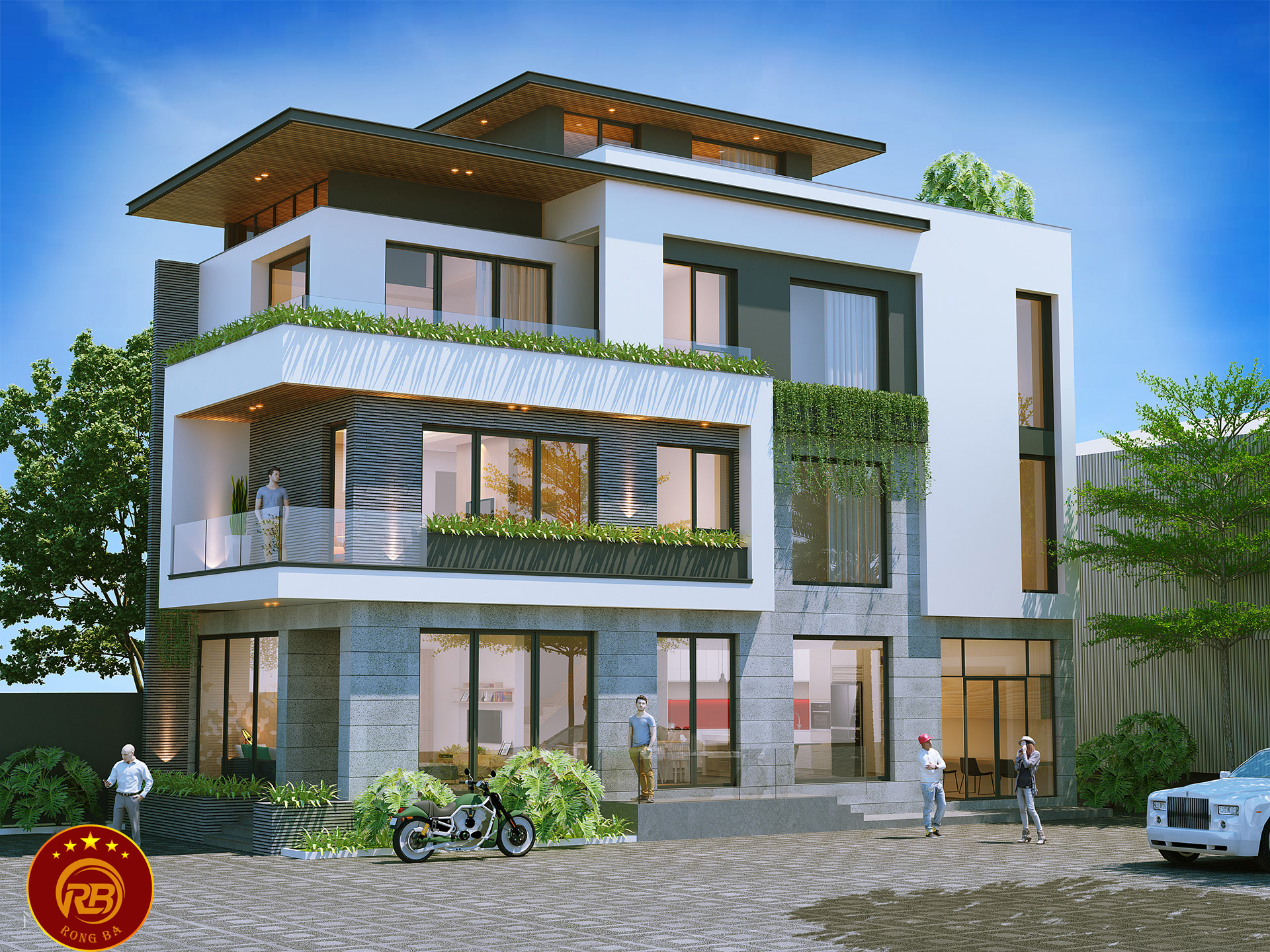 biệt thự 3 tầng